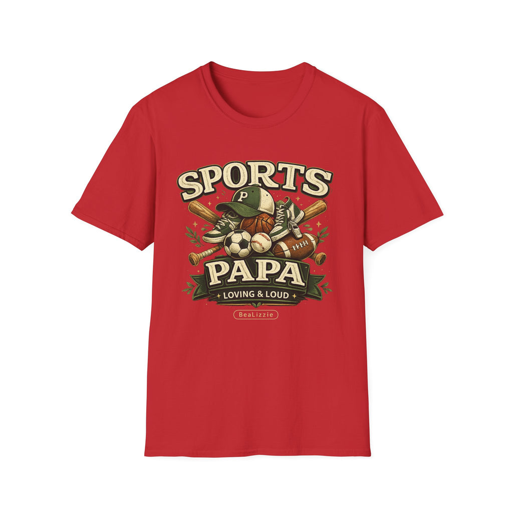 Sports Papa T-Shirt — Loving & Loud Vintage Sports Dad Tee