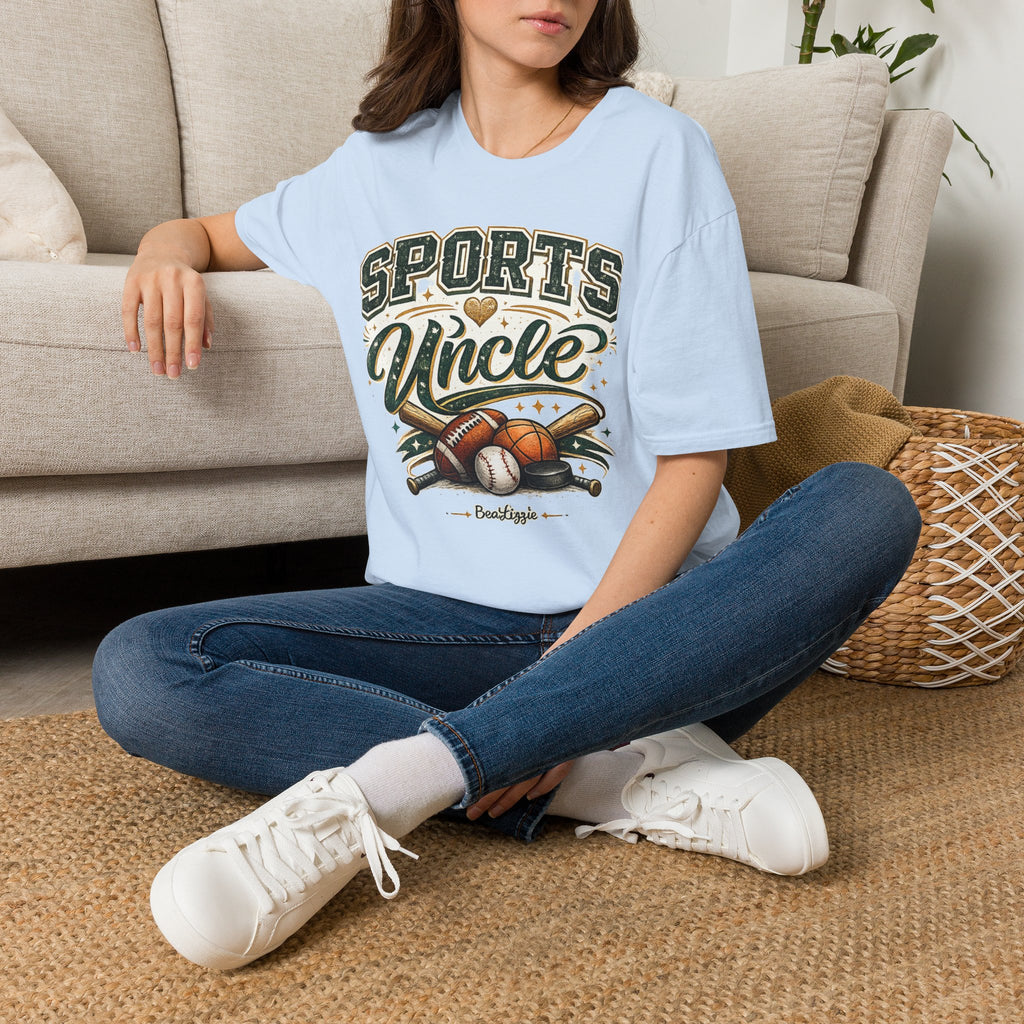 Sports Uncle T-Shirt — Vintage Athletic Design (Baseball, Football, Basketball)