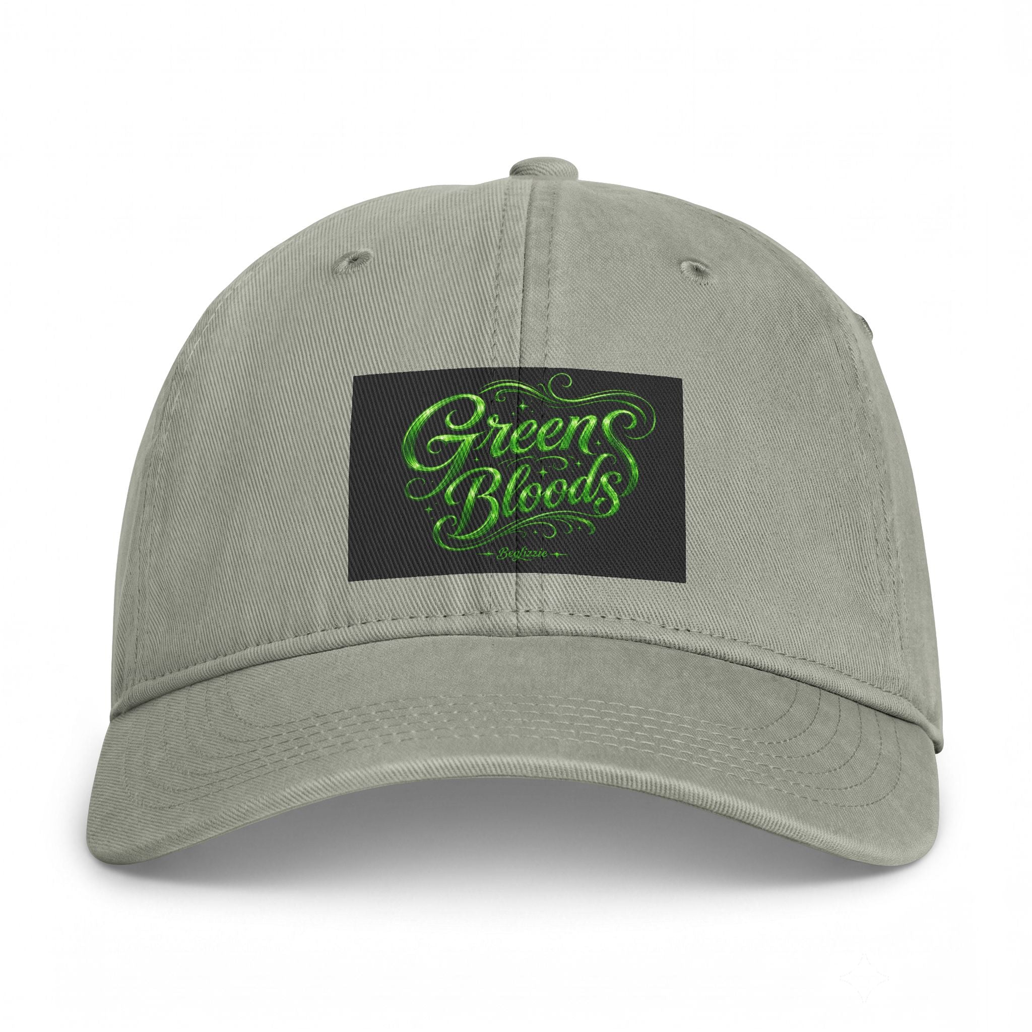 Green Bloods Script Cap — Washed Coastal Dad Hat
