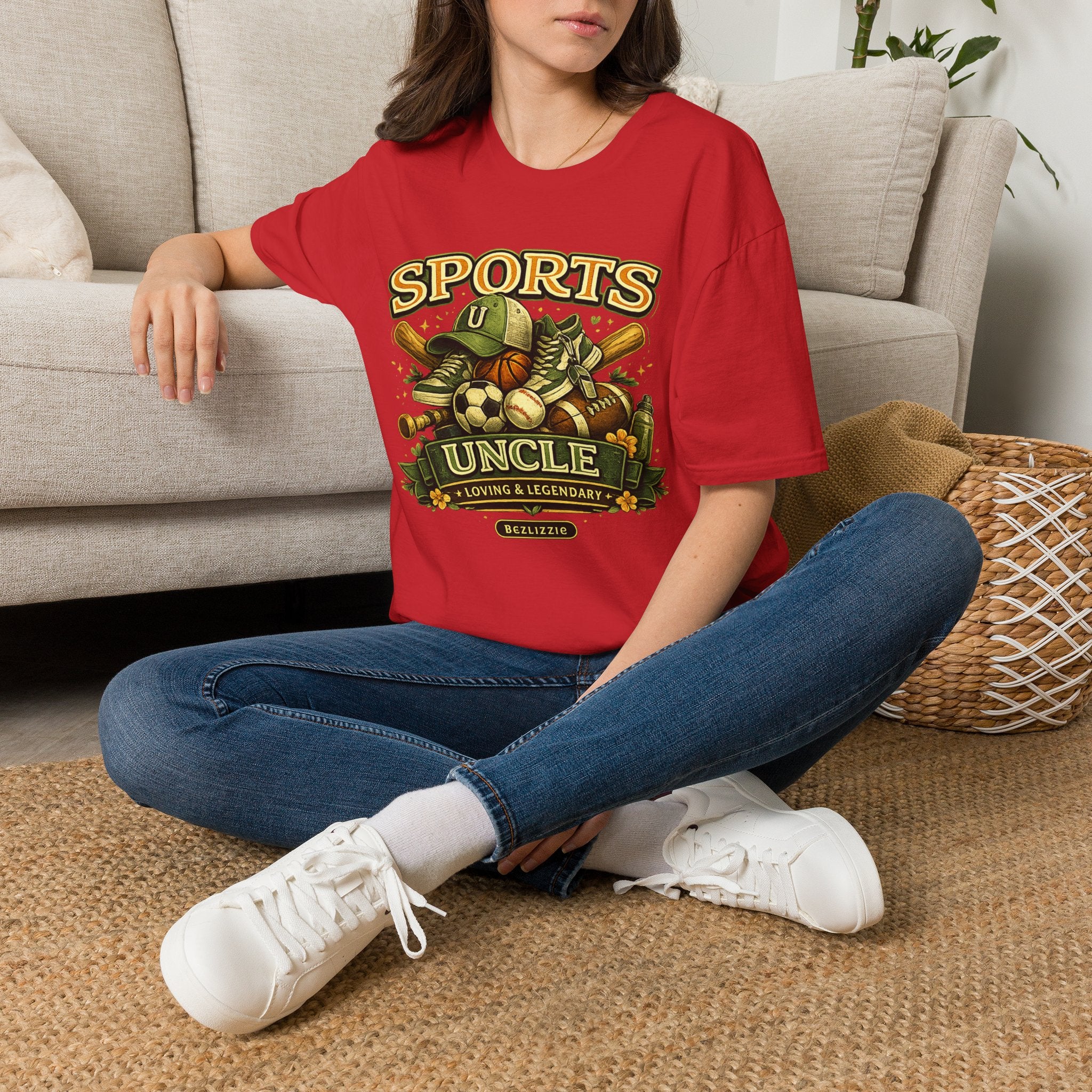 Sports Uncle T-Shirt — Vintage Multi-Sport Design (Baseball, Football, Soccer, Basketball)