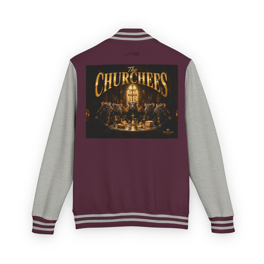 Letterman Jacket — 'The Churchees' Vintage Band Logo Varsity Jacket