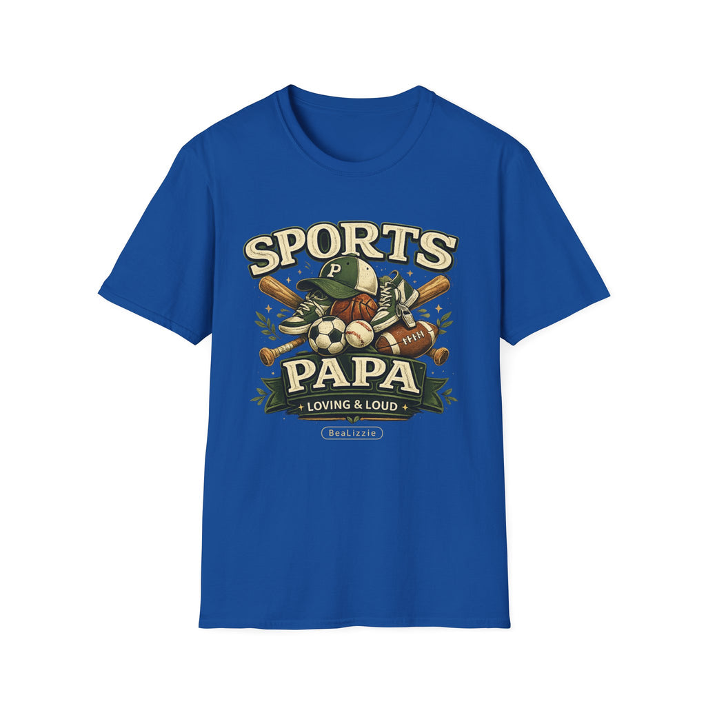 Sports Papa T-Shirt — Loving & Loud Vintage Sports Dad Tee