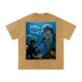 Snow Washed Oversized Cotton T-Shirt