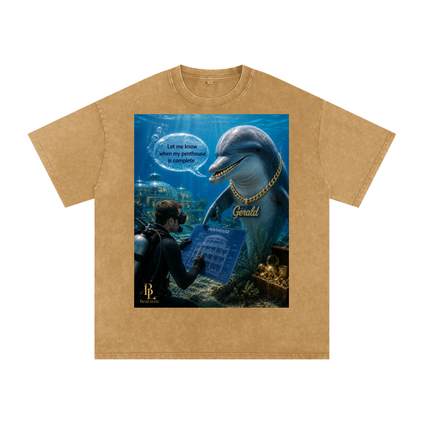 Snow Washed Oversized Cotton T-Shirt