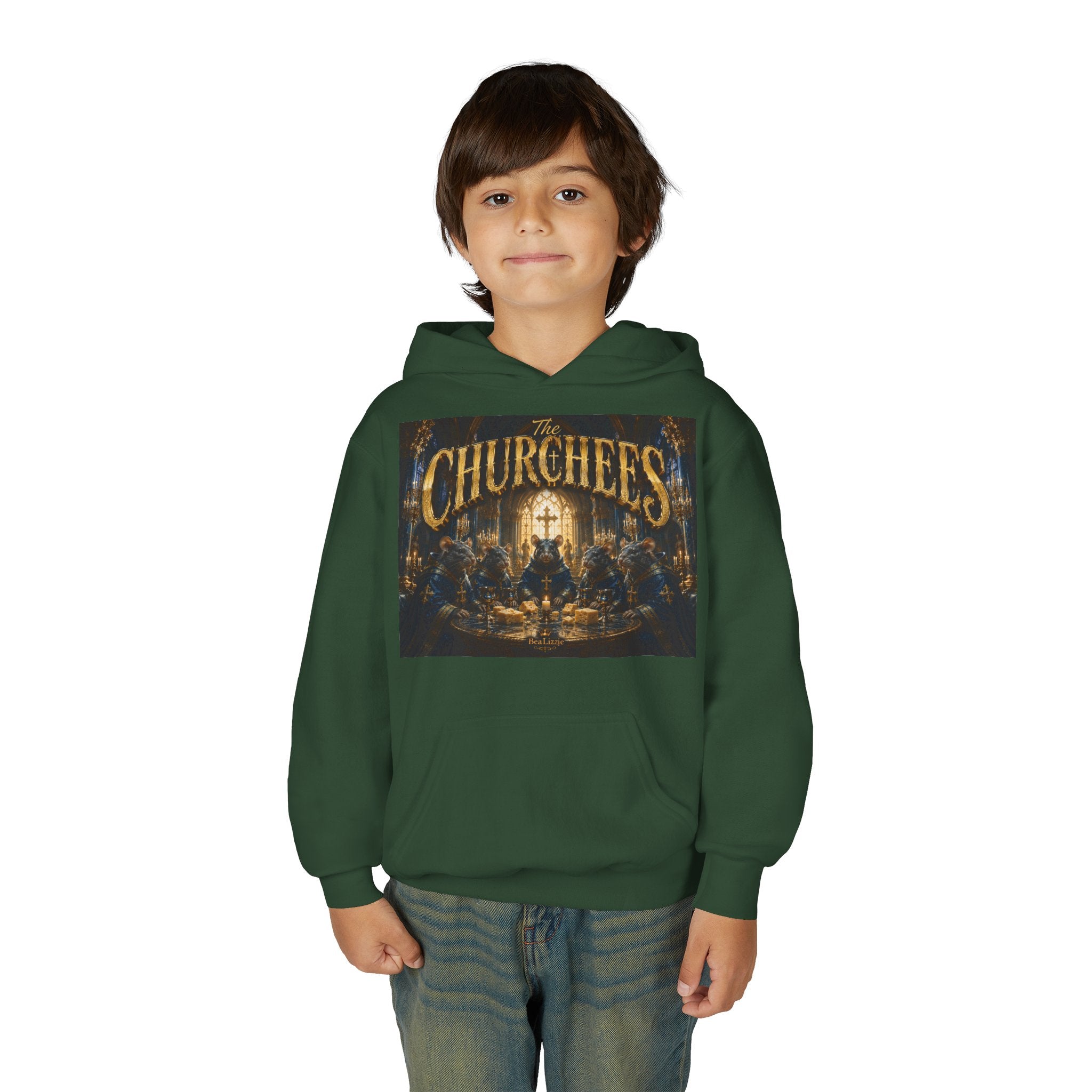 Youth Hoodie — 'CHURCHEES' Graphic Sweatshirt