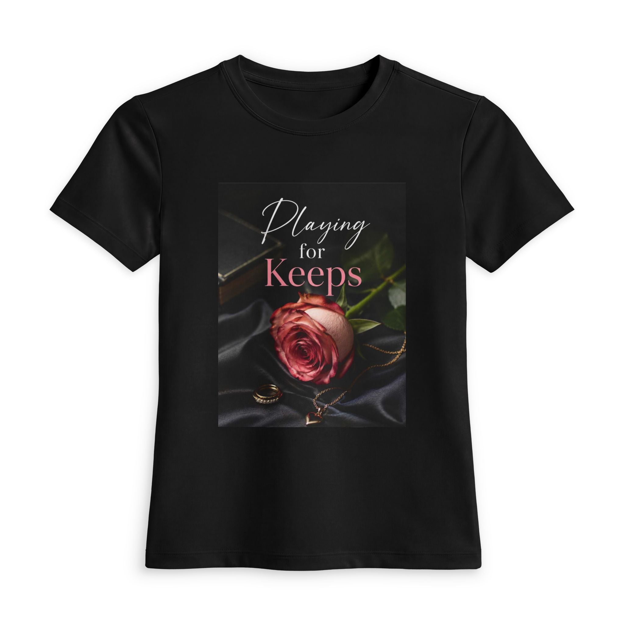 Playing for Keeps Rose Tee — Women's Fitted Floral Graphic Shirt
