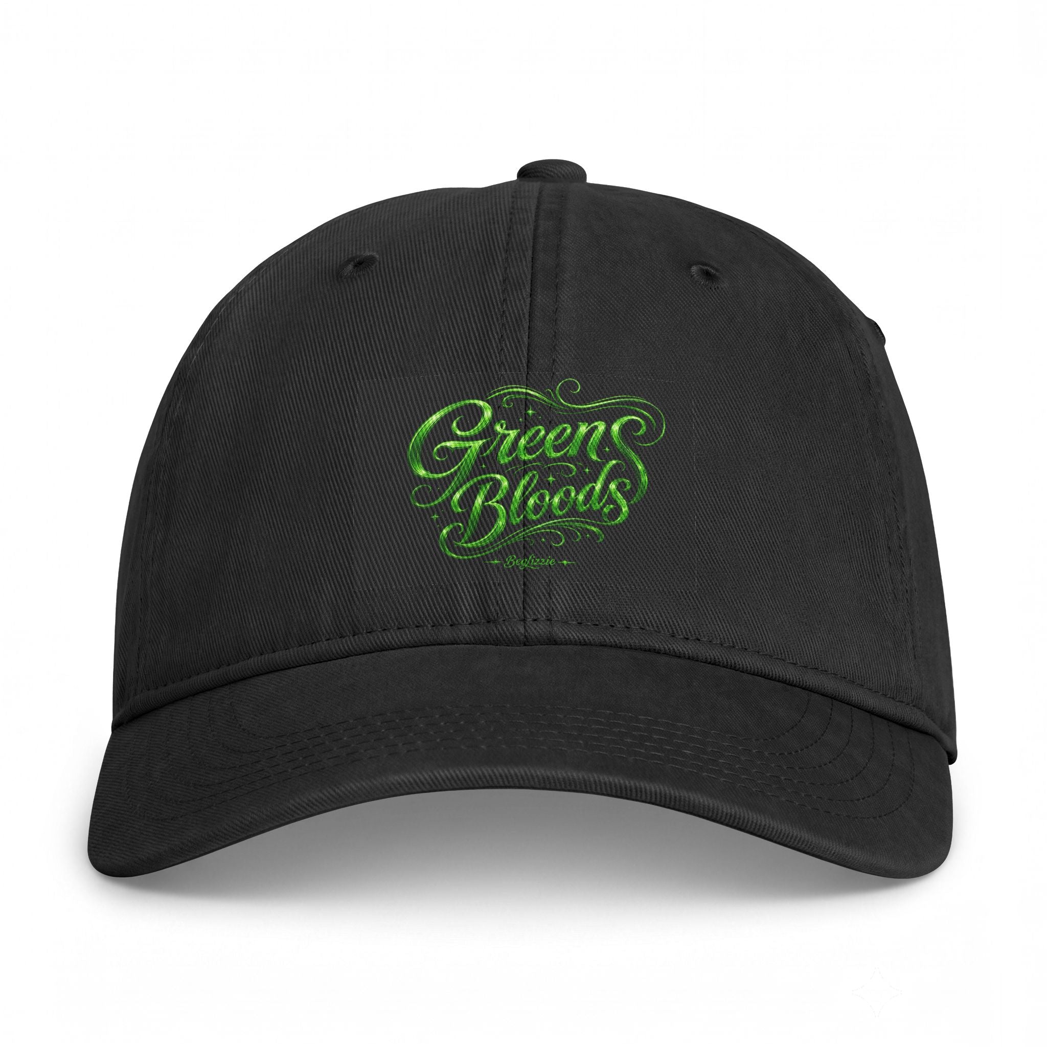 Green Bloods Script Cap — Washed Coastal Dad Hat