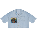 Women's Vintage Wash Boxy Cropped Shirt