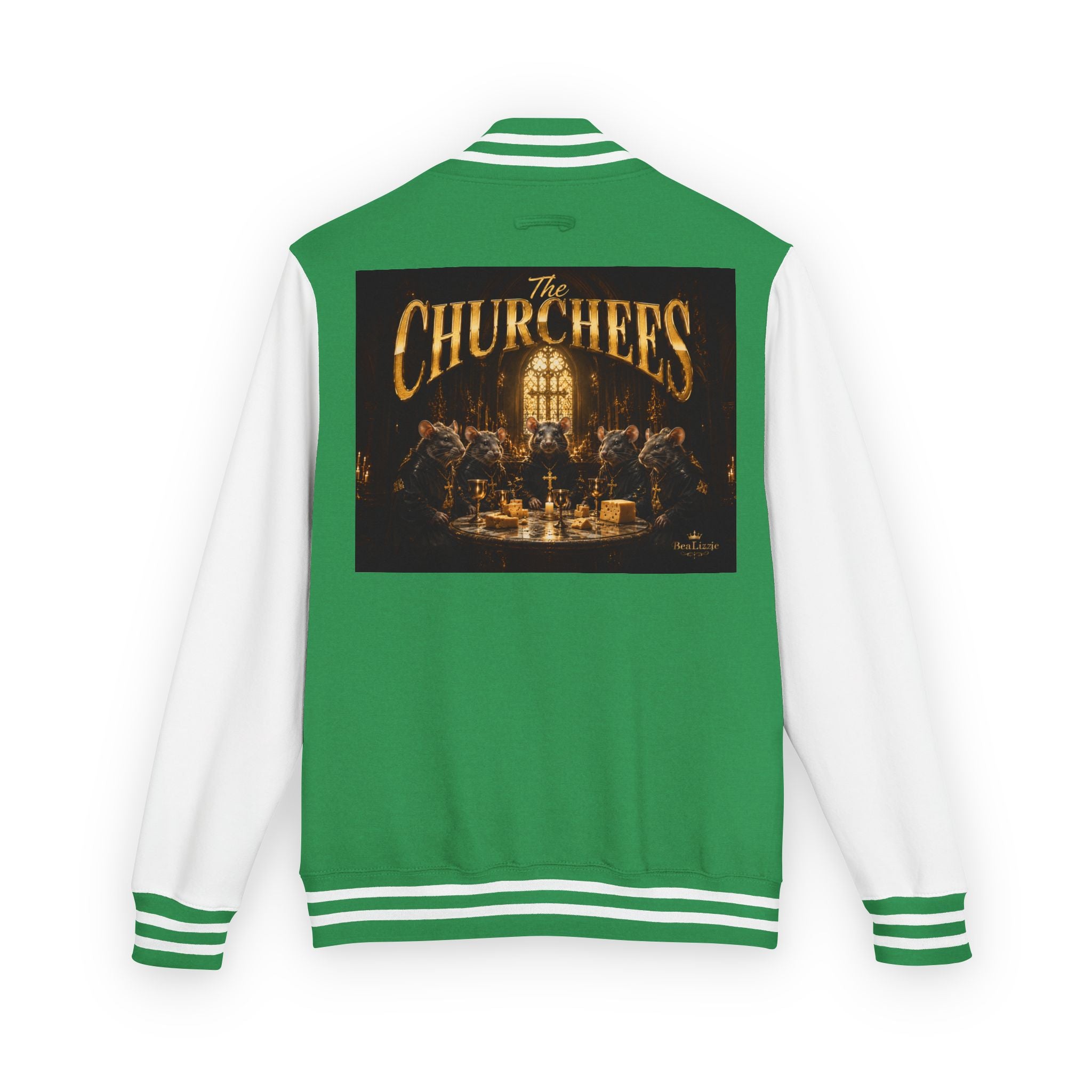 Letterman Jacket — 'The Churchees' Vintage Band Logo Varsity Jacket