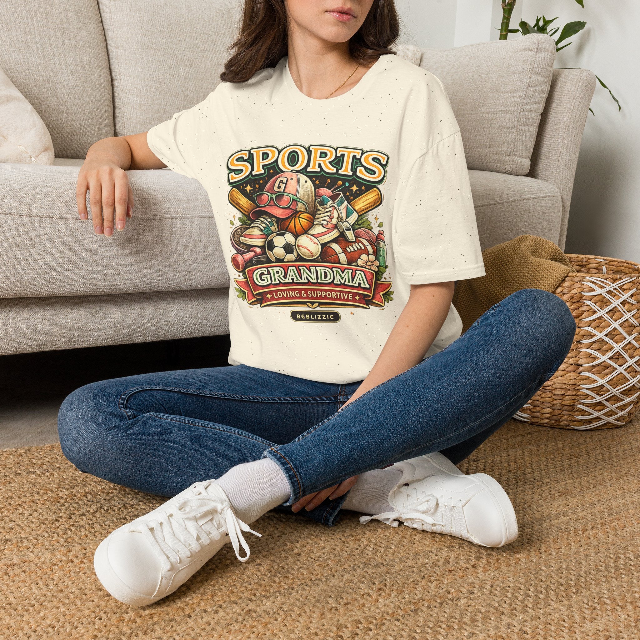 Sports Grandma T‑Shirt — Vintage Baseball & Multi‑Sport Mom Fan Tee