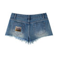 Women's Vintage Wash Raw Hem Denim Shorts