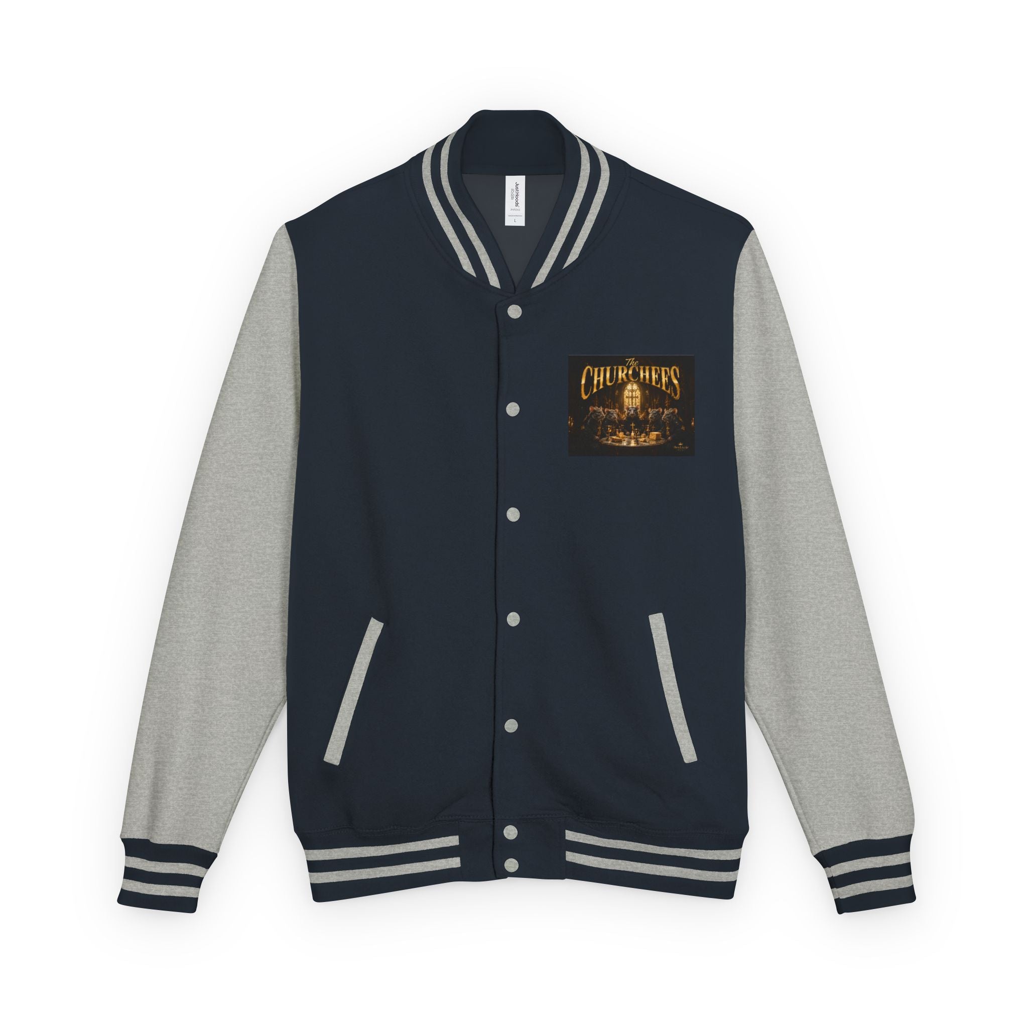 Letterman Jacket — 'The Churchees' Vintage Band Logo Varsity Jacket