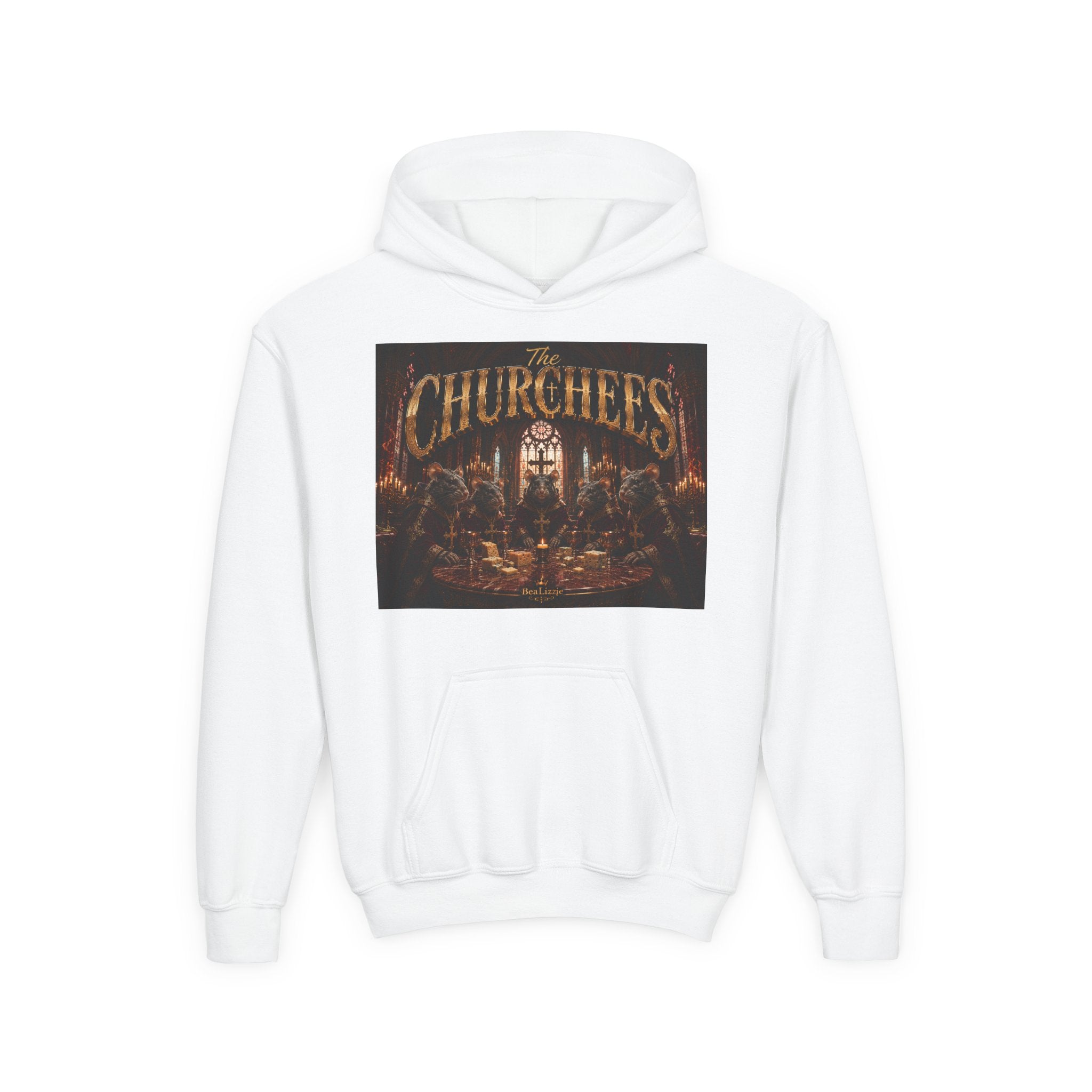Youth Hoodie — "The Churches" Graphic