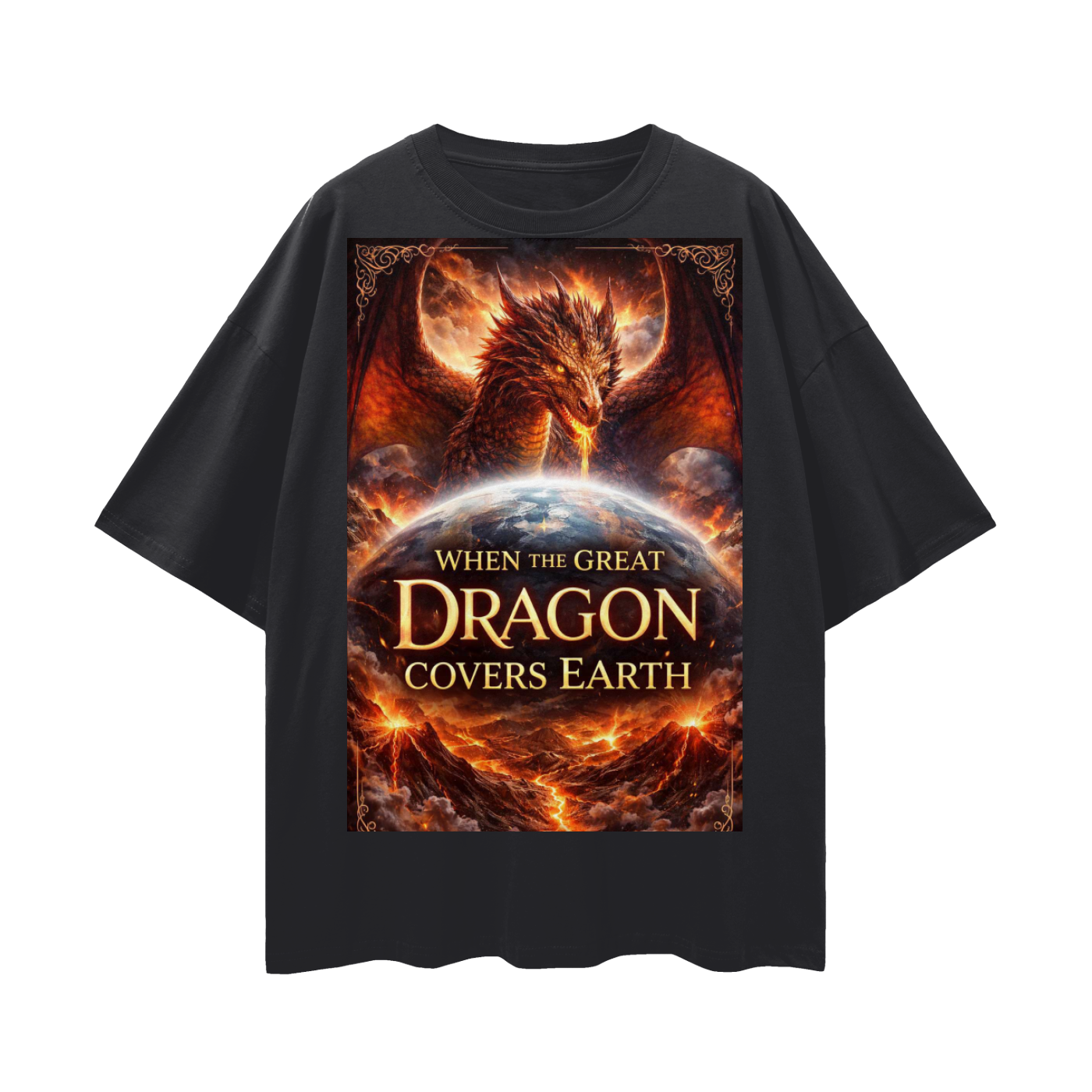 T-shirt Streetwear ample à épaules tombantes