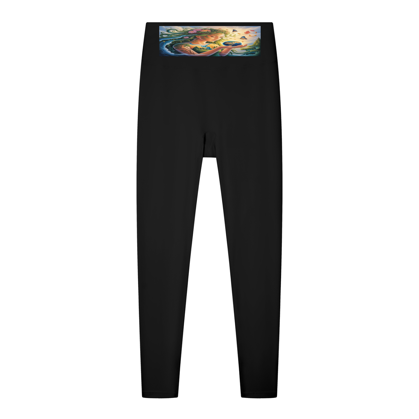 Legging taille haute uni pour femme