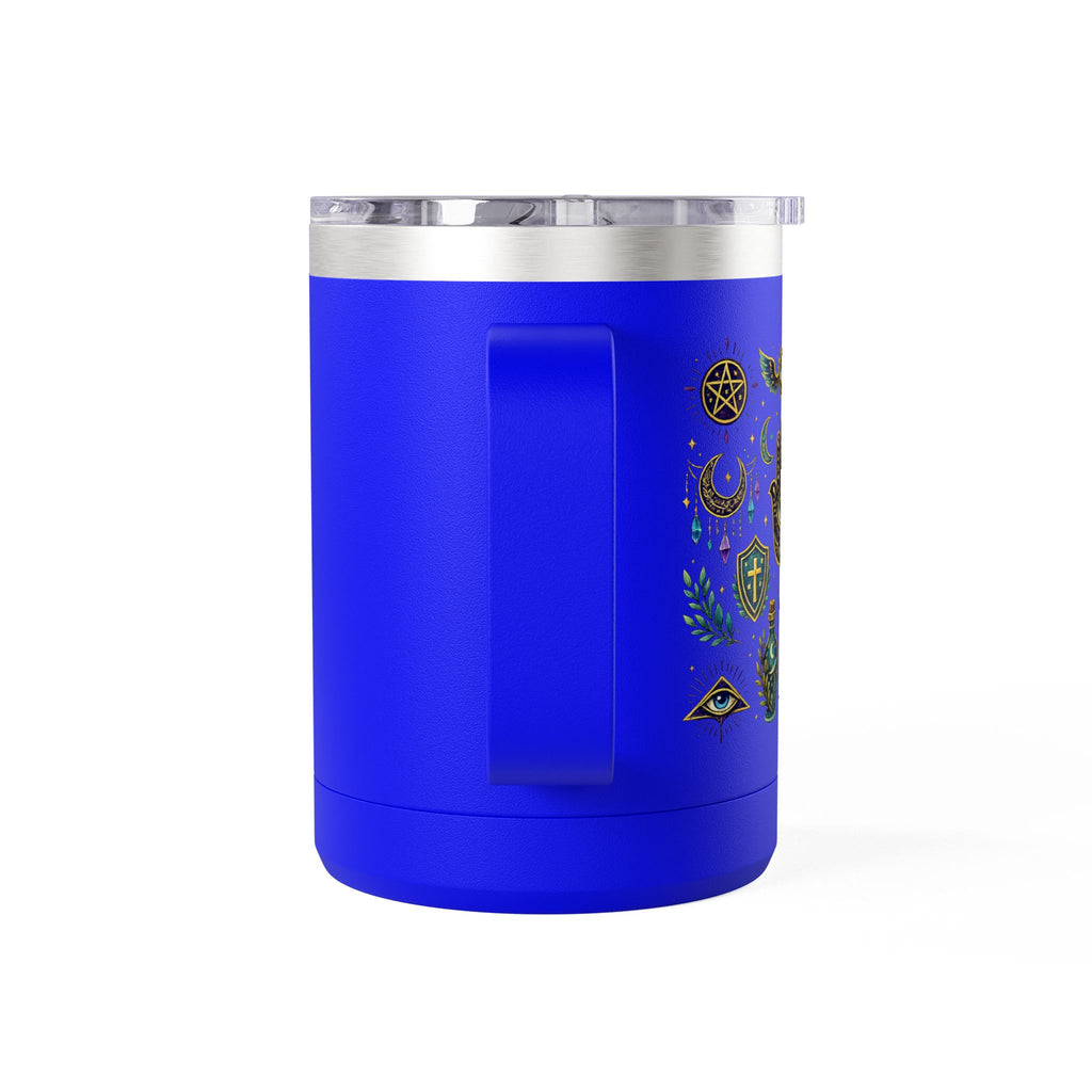 15oz Travel Mug — Purple Floral Anchor