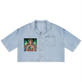 Women's Vintage Wash Boxy Cropped Shirt