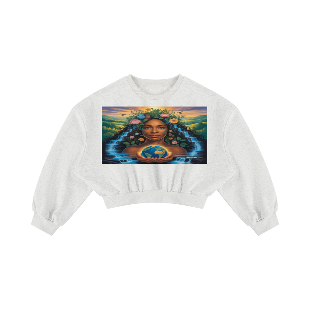 Women's Boxy Cropped Crewneck Sweatshirt