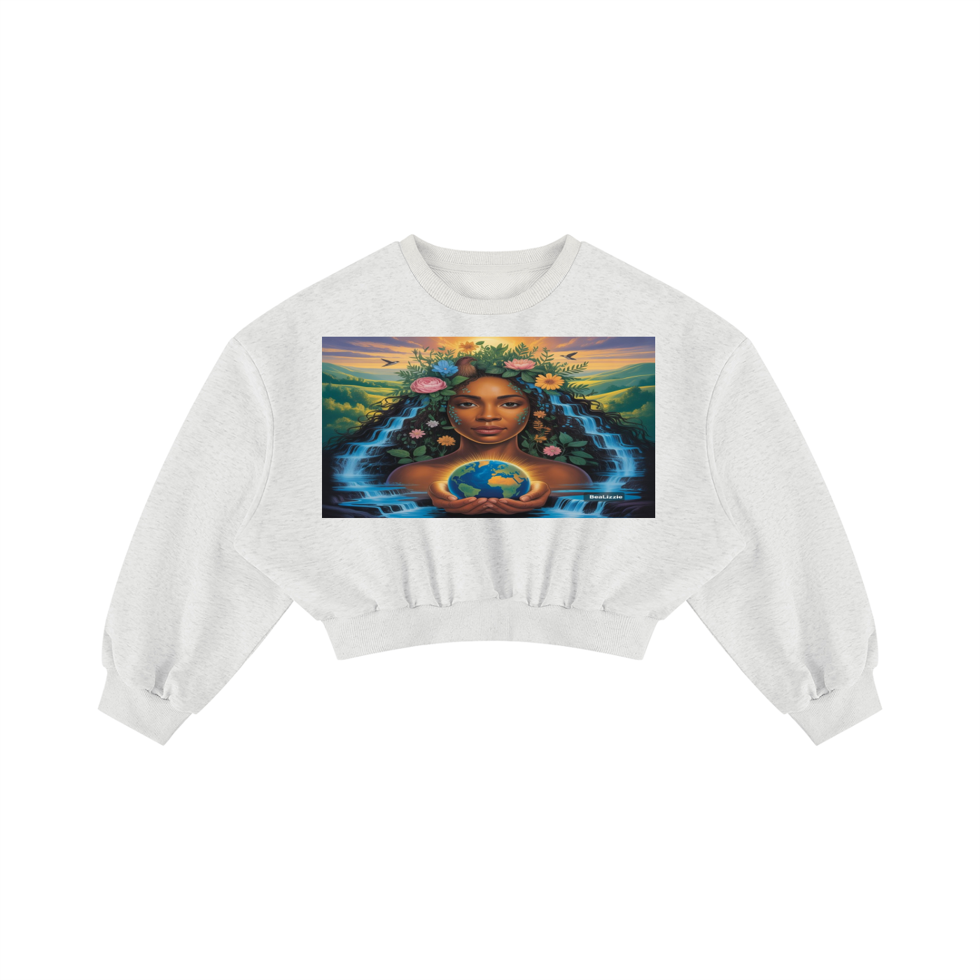 Women's Boxy Cropped Crewneck Sweatshirt