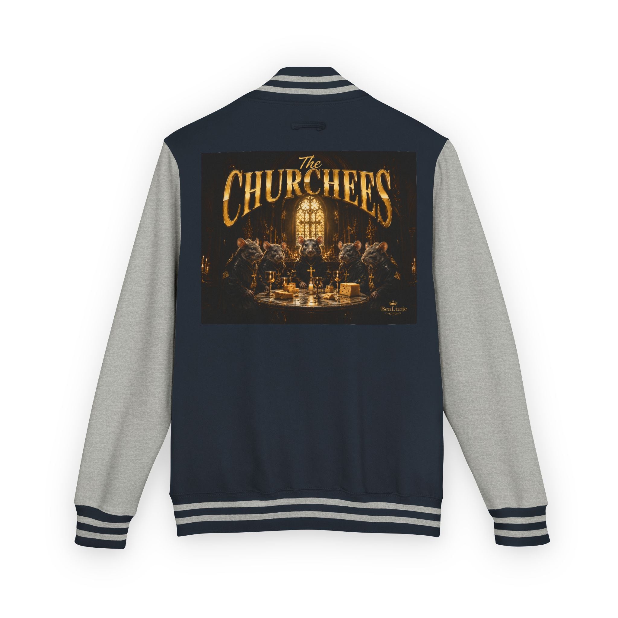Letterman Jacket — 'The Churchees' Vintage Band Logo Varsity Jacket