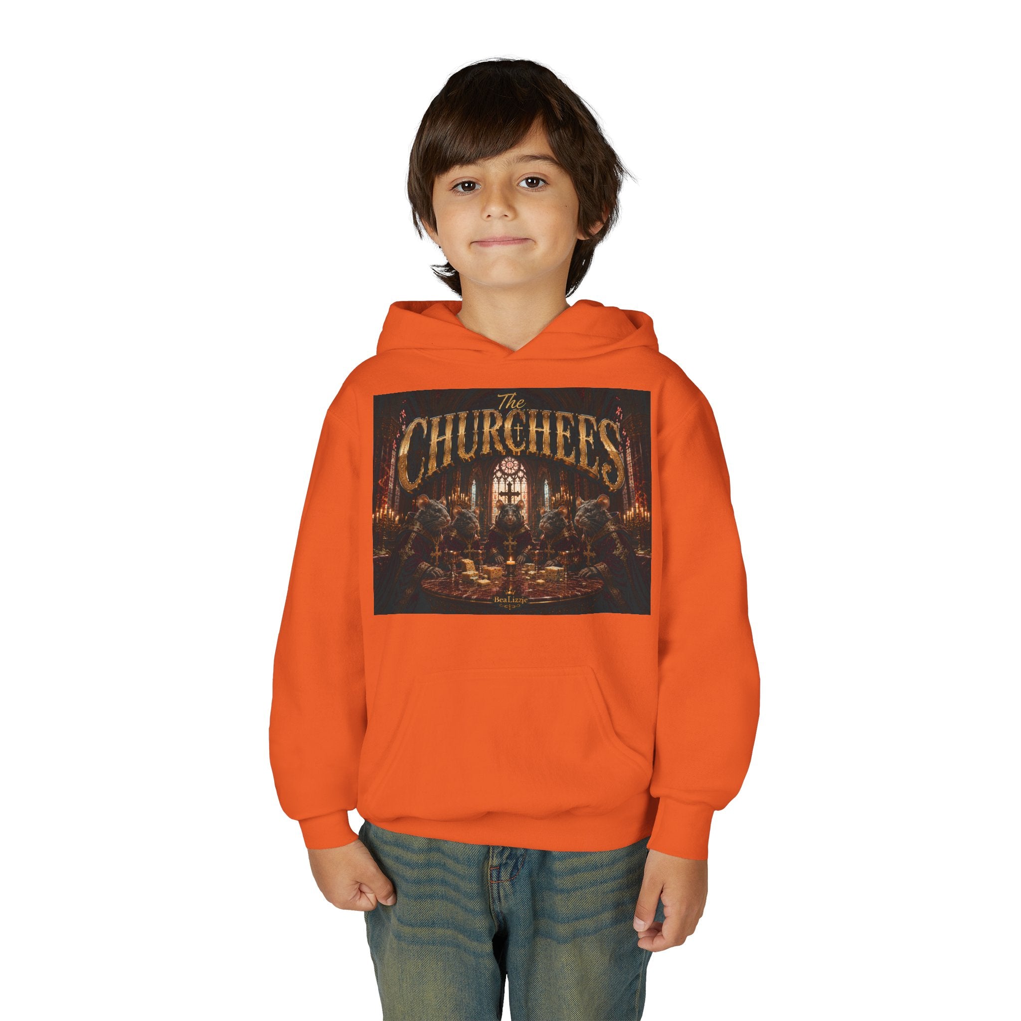 Youth Hoodie — "The Churches" Graphic