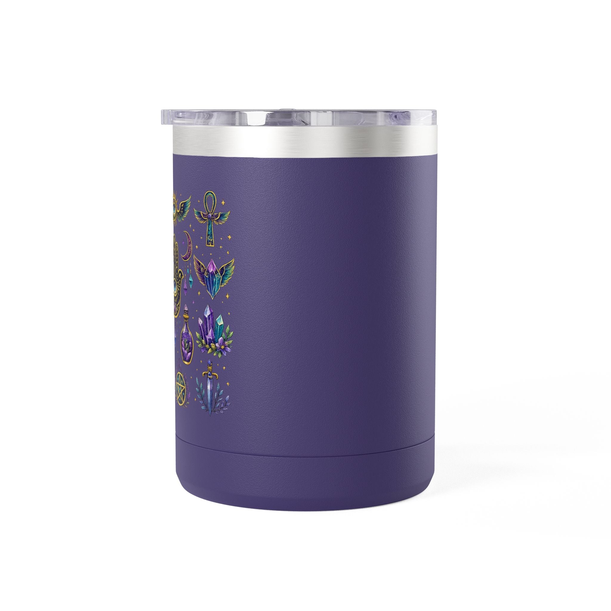 15oz Travel Mug — Purple Floral Anchor