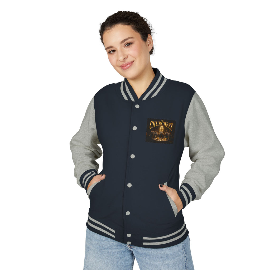 Letterman Jacket — 'The Churchees' Vintage Band Logo Varsity Jacket