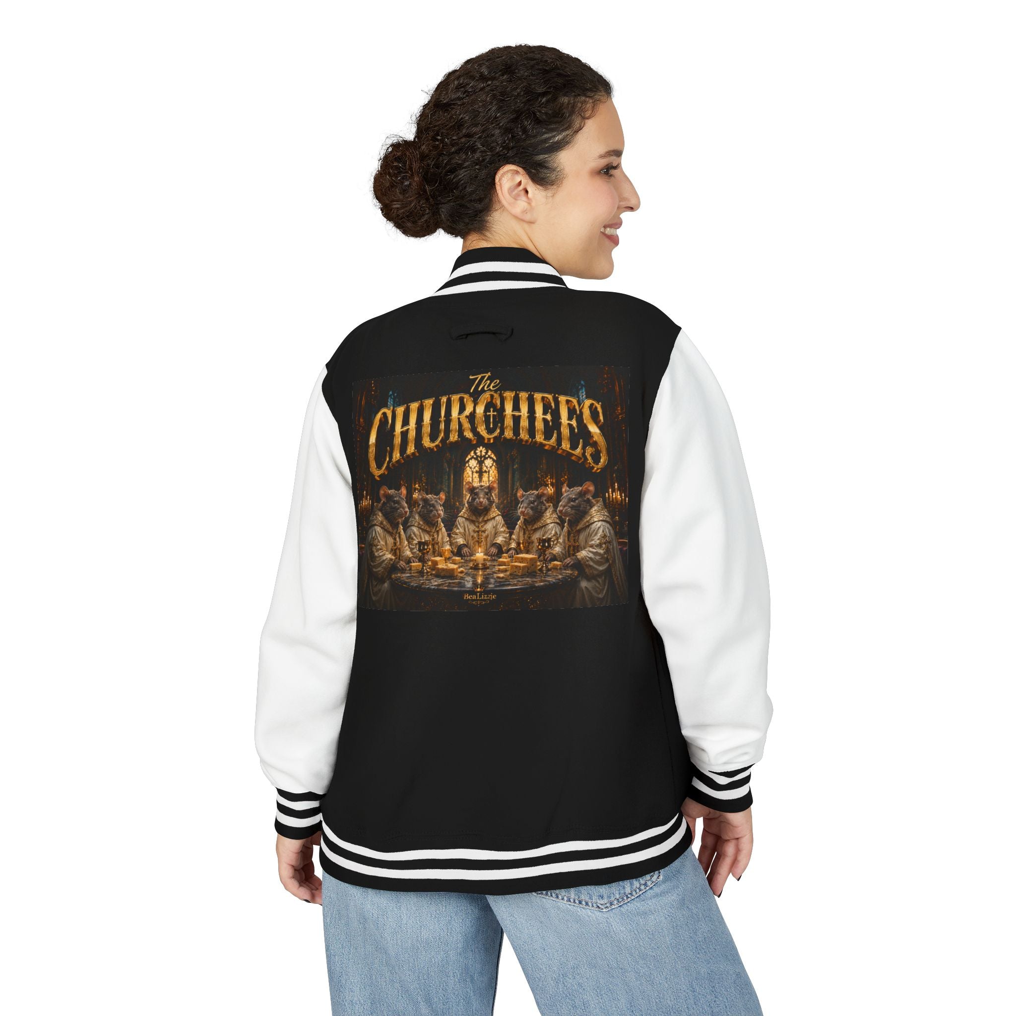 Letterman Jacket — 'The Churchees' Vintage Horror Band Varsity Jacket