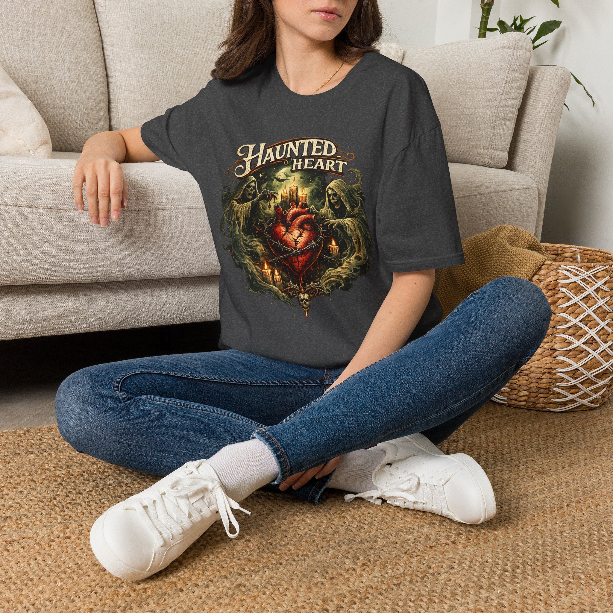 Haunted Heart T-Shirt — Gothic Haunted Heart Vintage Horror Tee