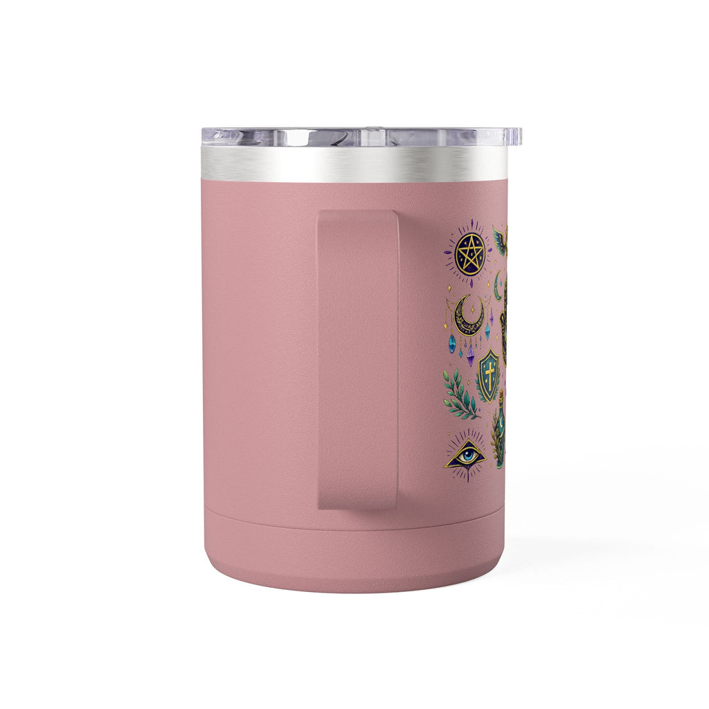 15oz Travel Mug — Purple Floral Anchor