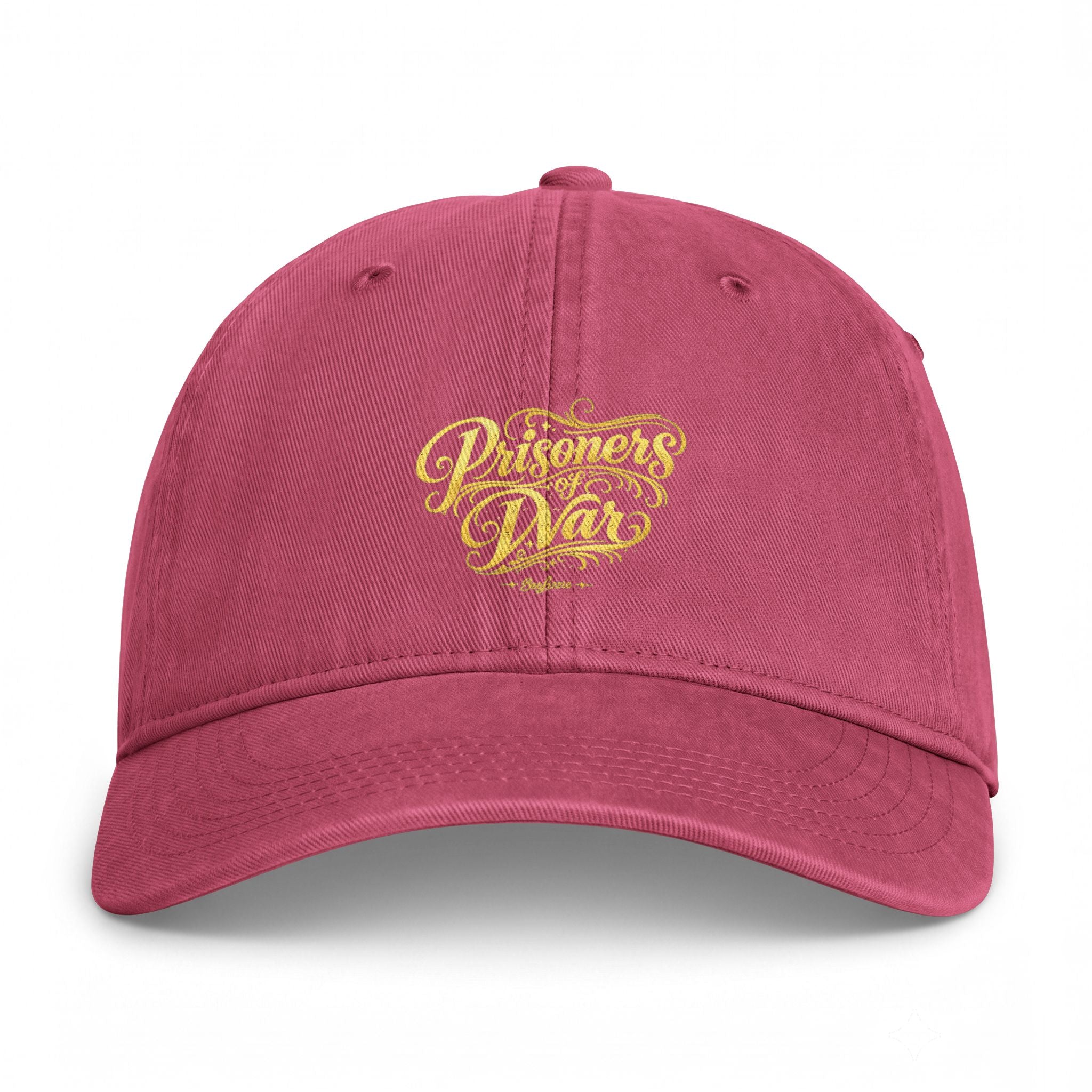 Washed Coastal Cap — Gold Script "Waves Dad" Embroidered Baseball Hat