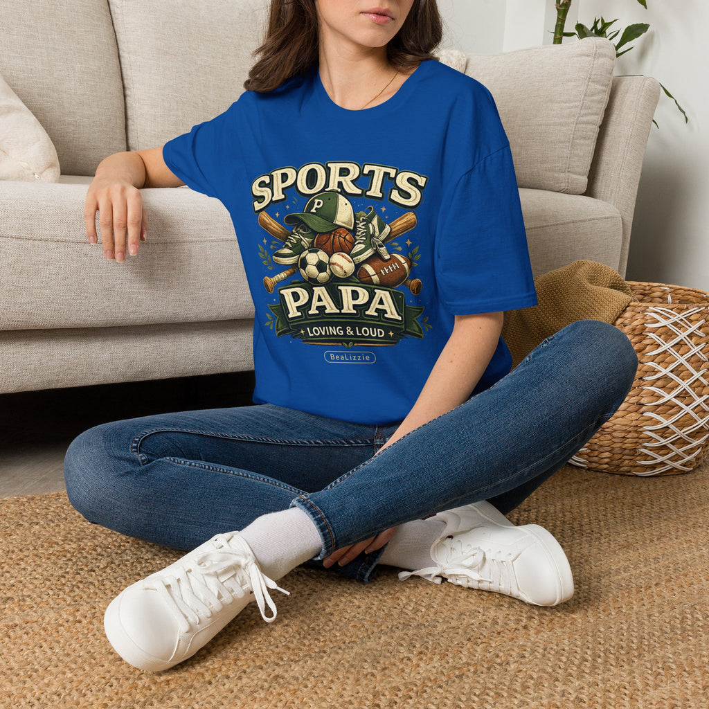 Sports Papa T-Shirt — Loving & Loud Vintage Sports Dad Tee