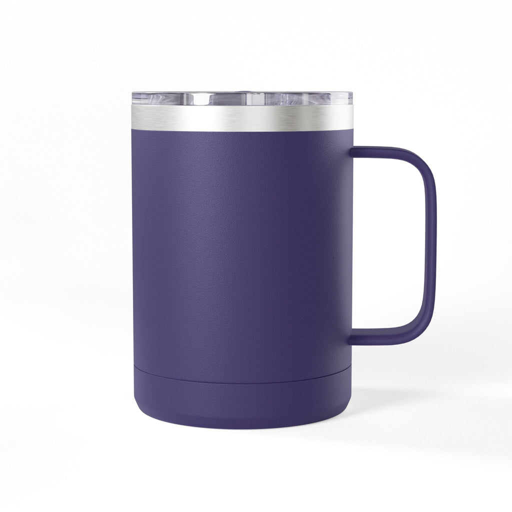 15oz Travel Mug — Purple Floral Anchor