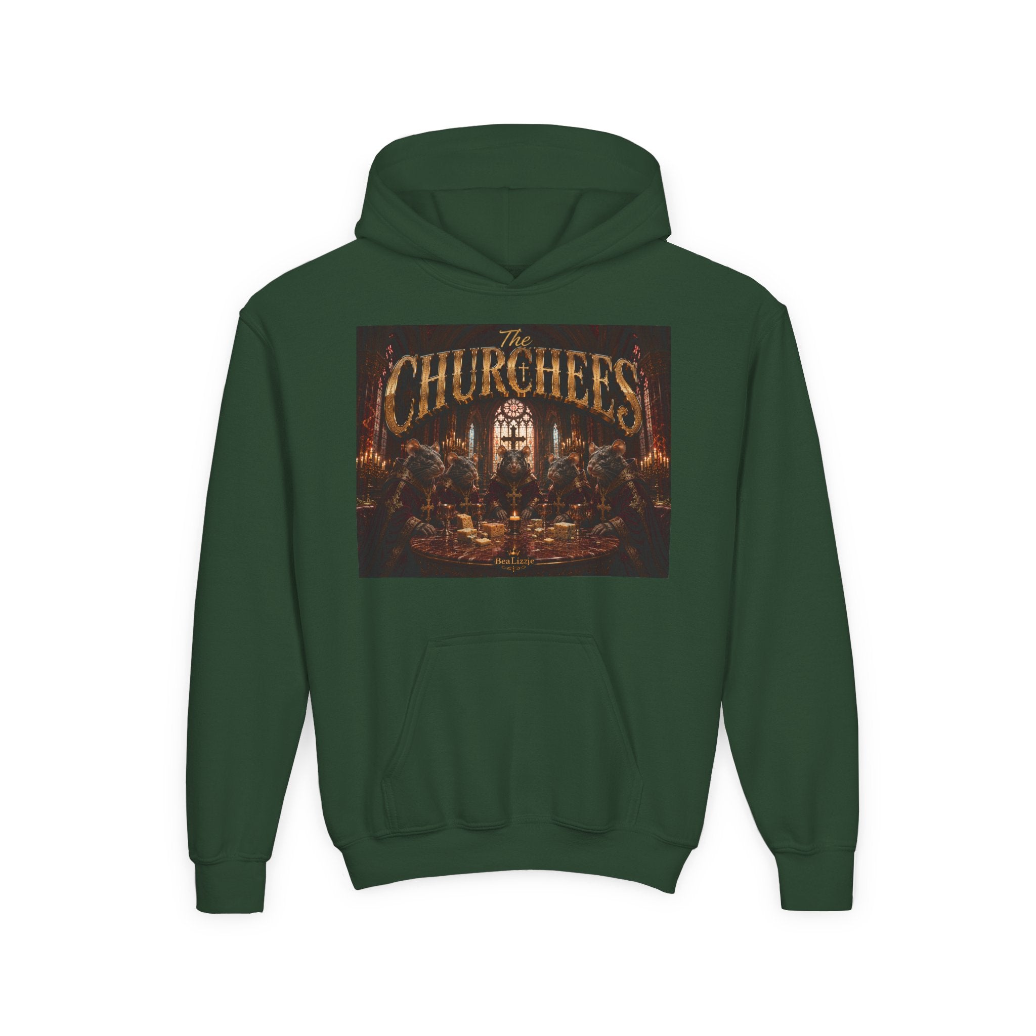 Youth Hoodie — "The Churches" Graphic