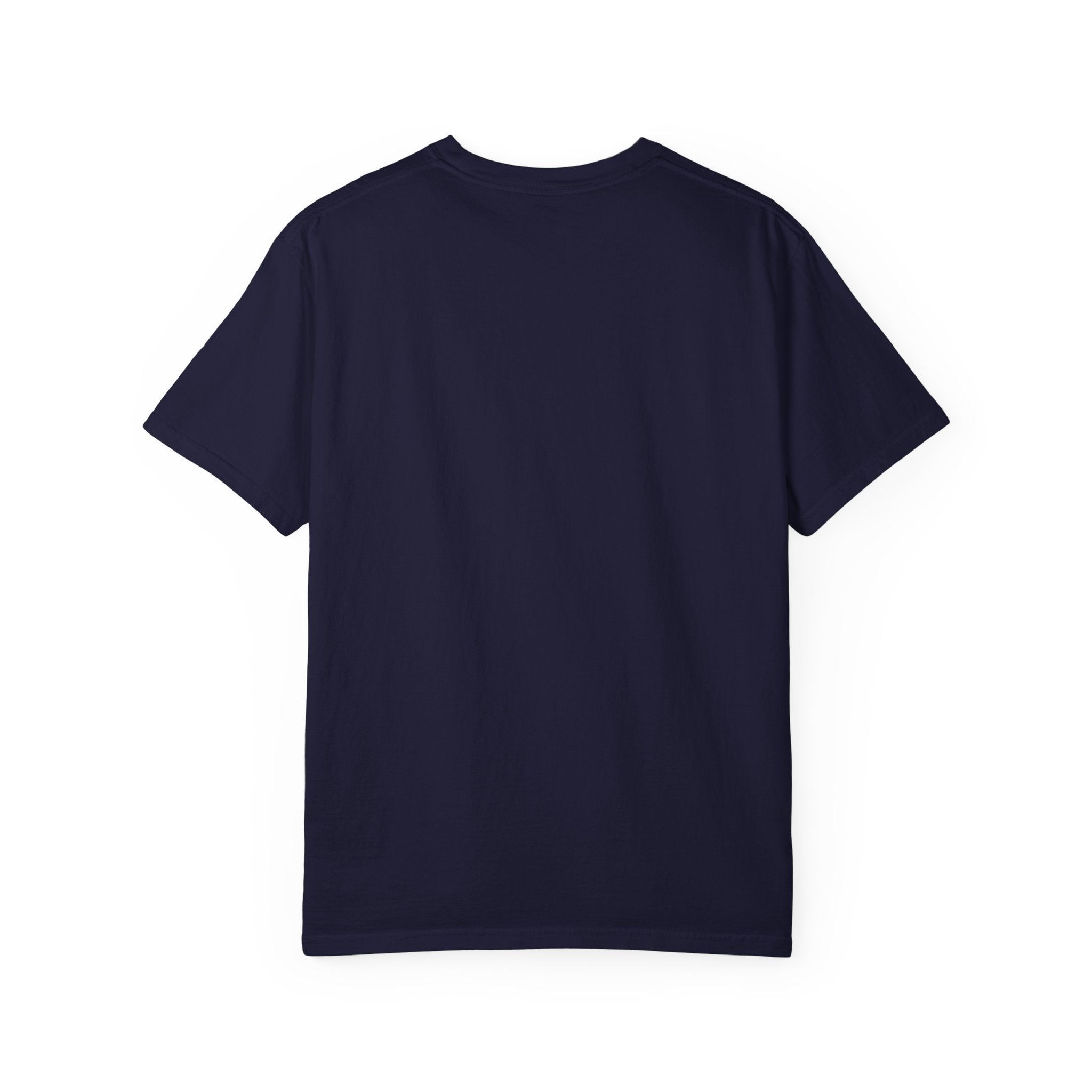 Minimalist "Breathe" Script T-Shirt — Small Center Dot Design