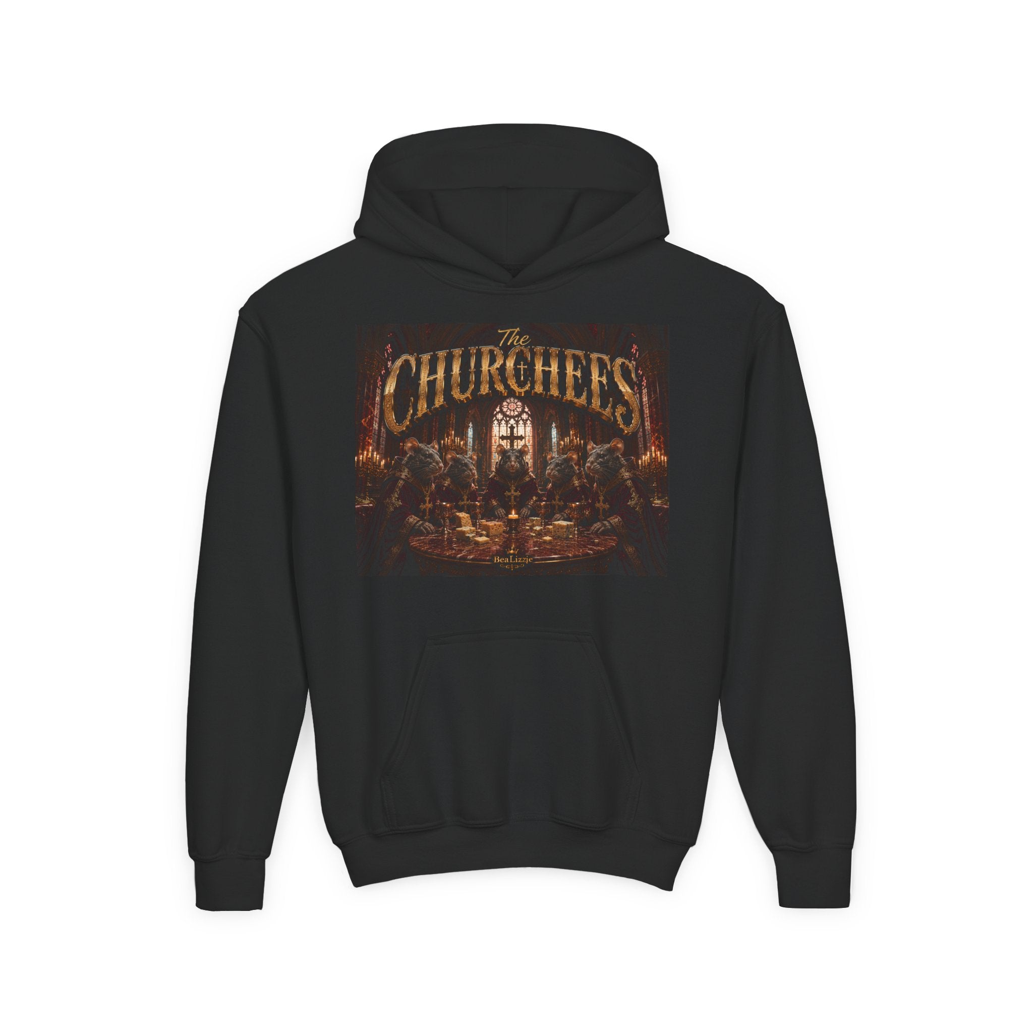 Youth Hoodie — "The Churches" Graphic
