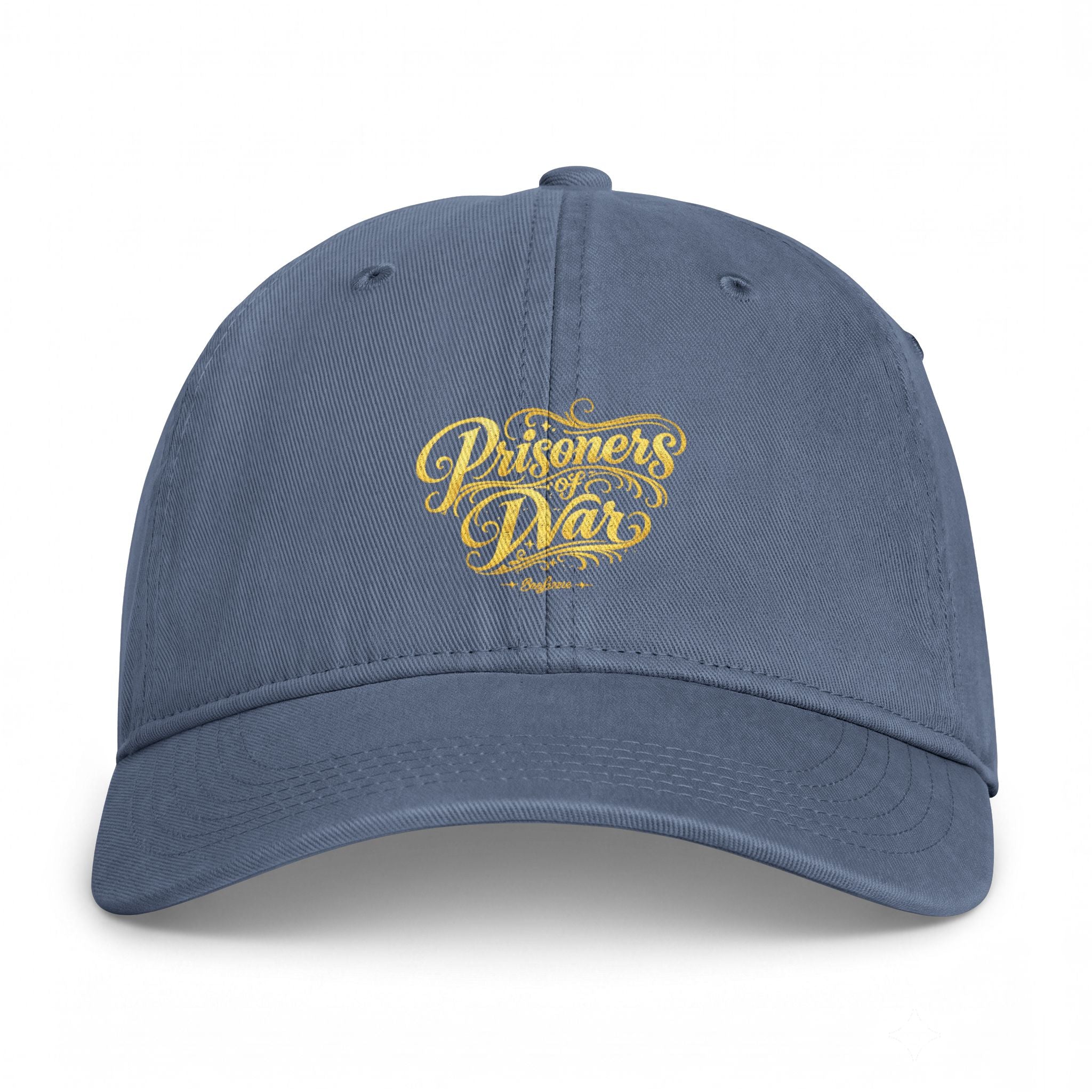 Washed Coastal Cap — Gold Script "Waves Dad" Embroidered Baseball Hat