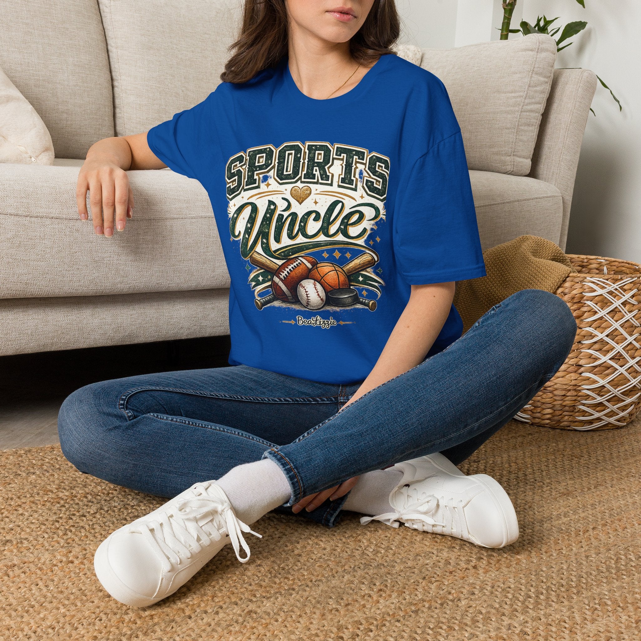 Sports Uncle T-Shirt — Vintage Athletic Design (Baseball, Football, Basketball)