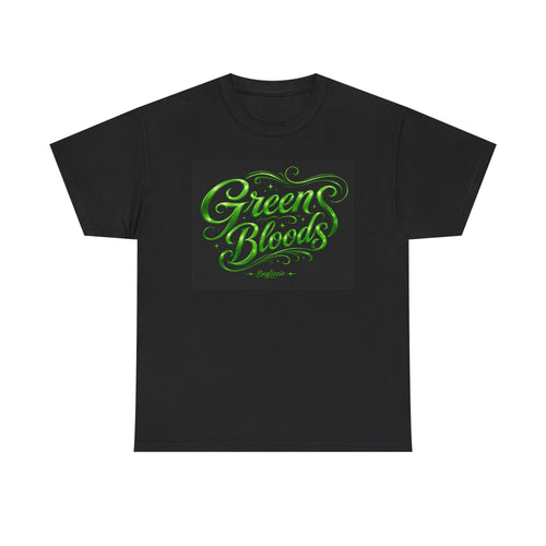 Green Bloods Graphic Tee — Neon Script St. Patrick’s Day Shirt