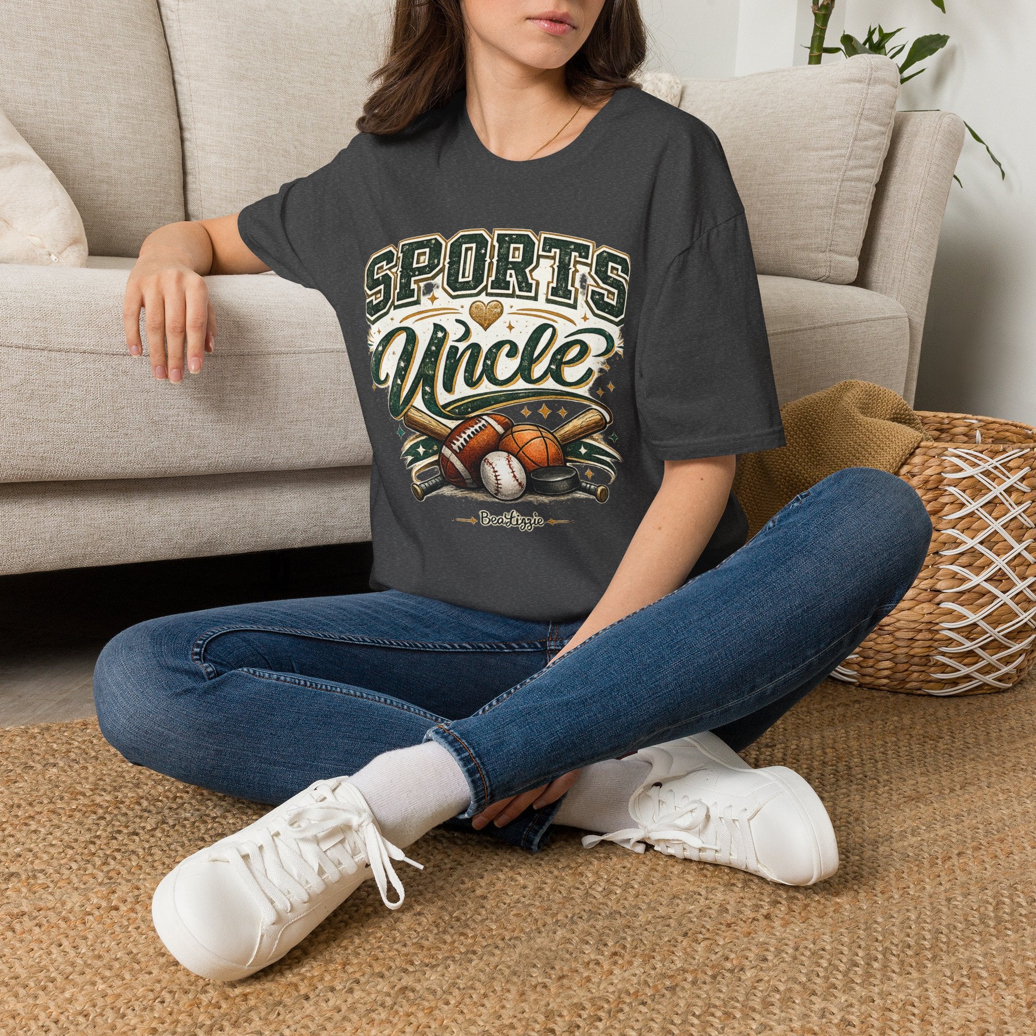 Sports Uncle T-Shirt — Vintage Athletic Design (Baseball, Football, Basketball)