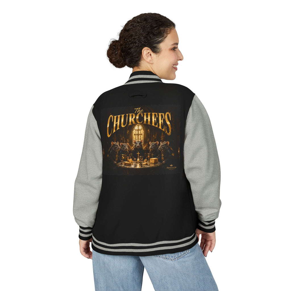 Letterman Jacket — 'The Churchees' Vintage Band Logo Varsity Jacket