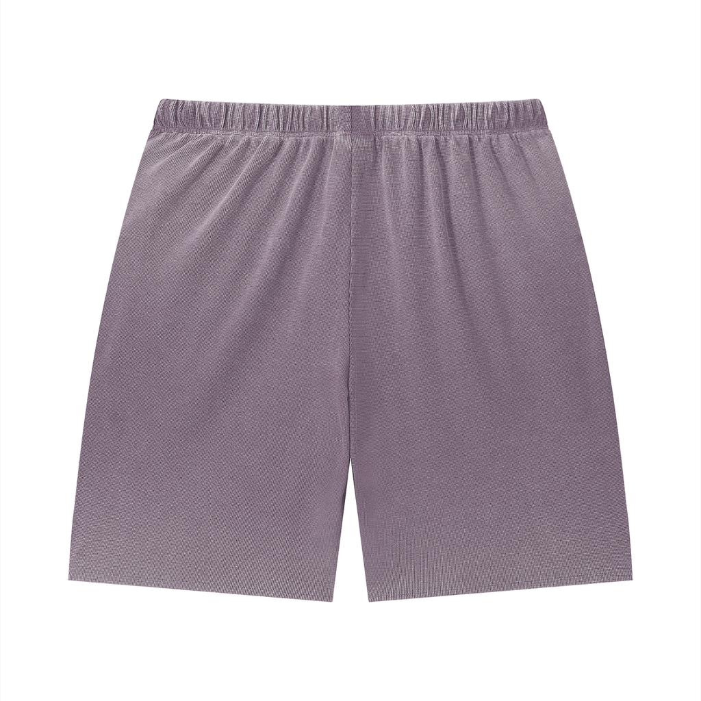 Short unisexe délavé Sunfade en tissu gaufré à ourlet brut