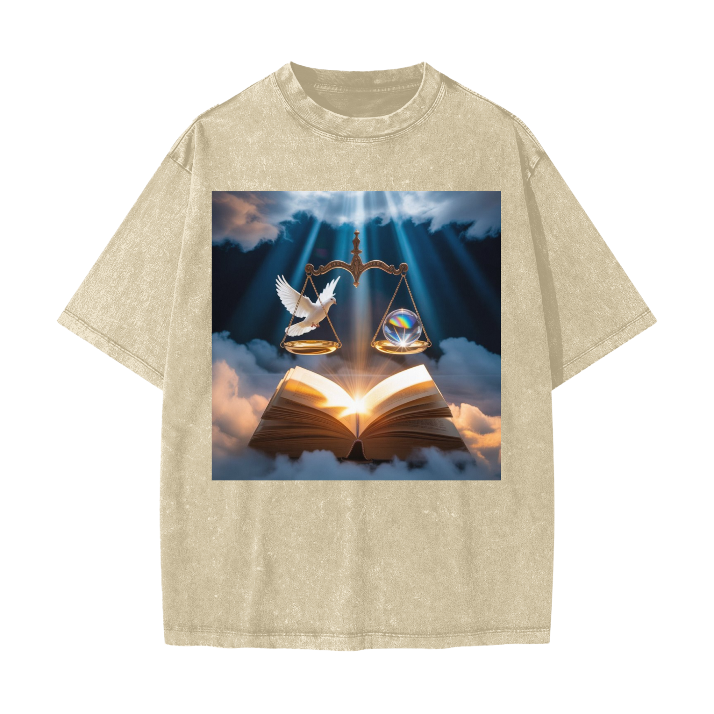 T-shirt lourd délavé par la neige