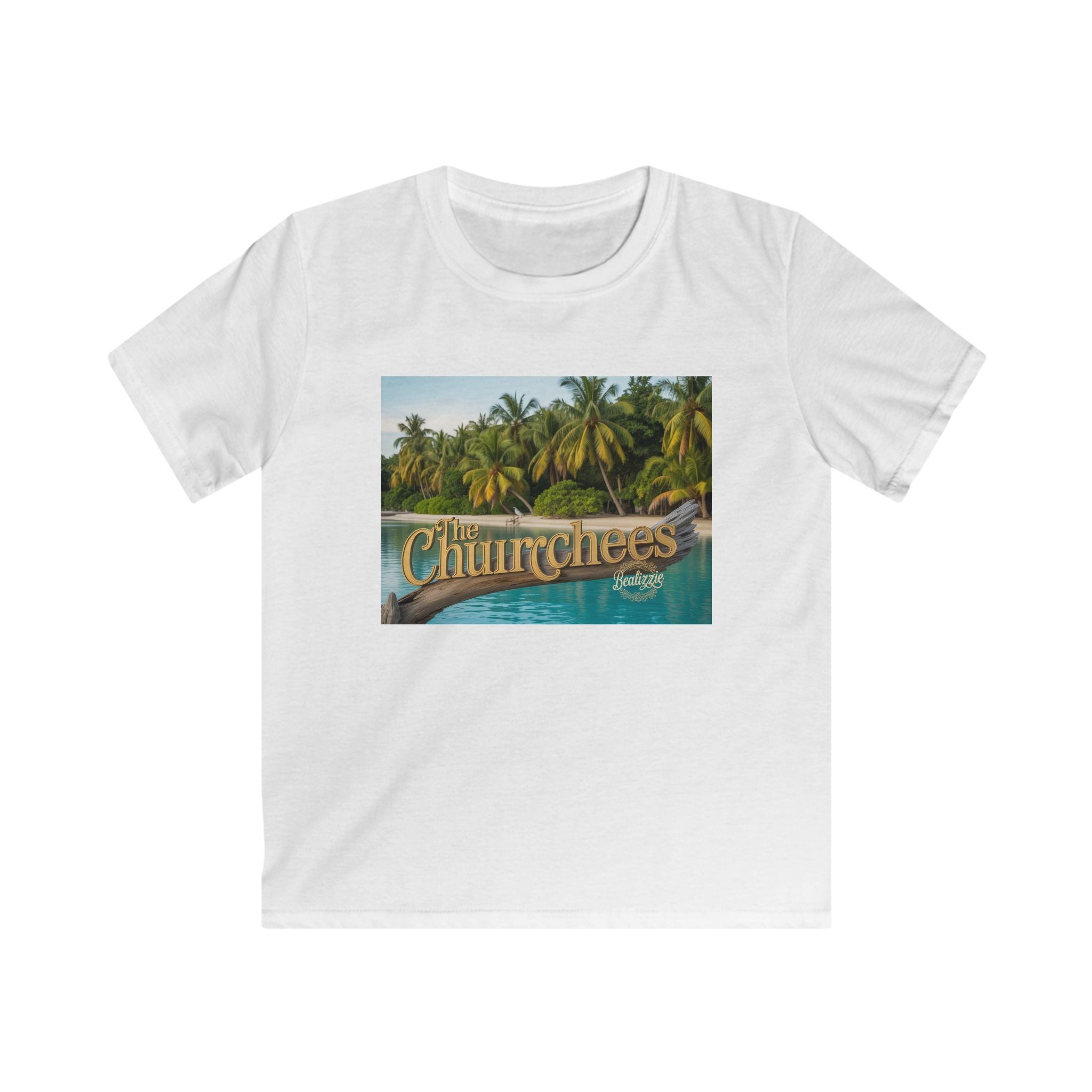 T-shirt enfant — Motif tropical « The Churchees » Plage