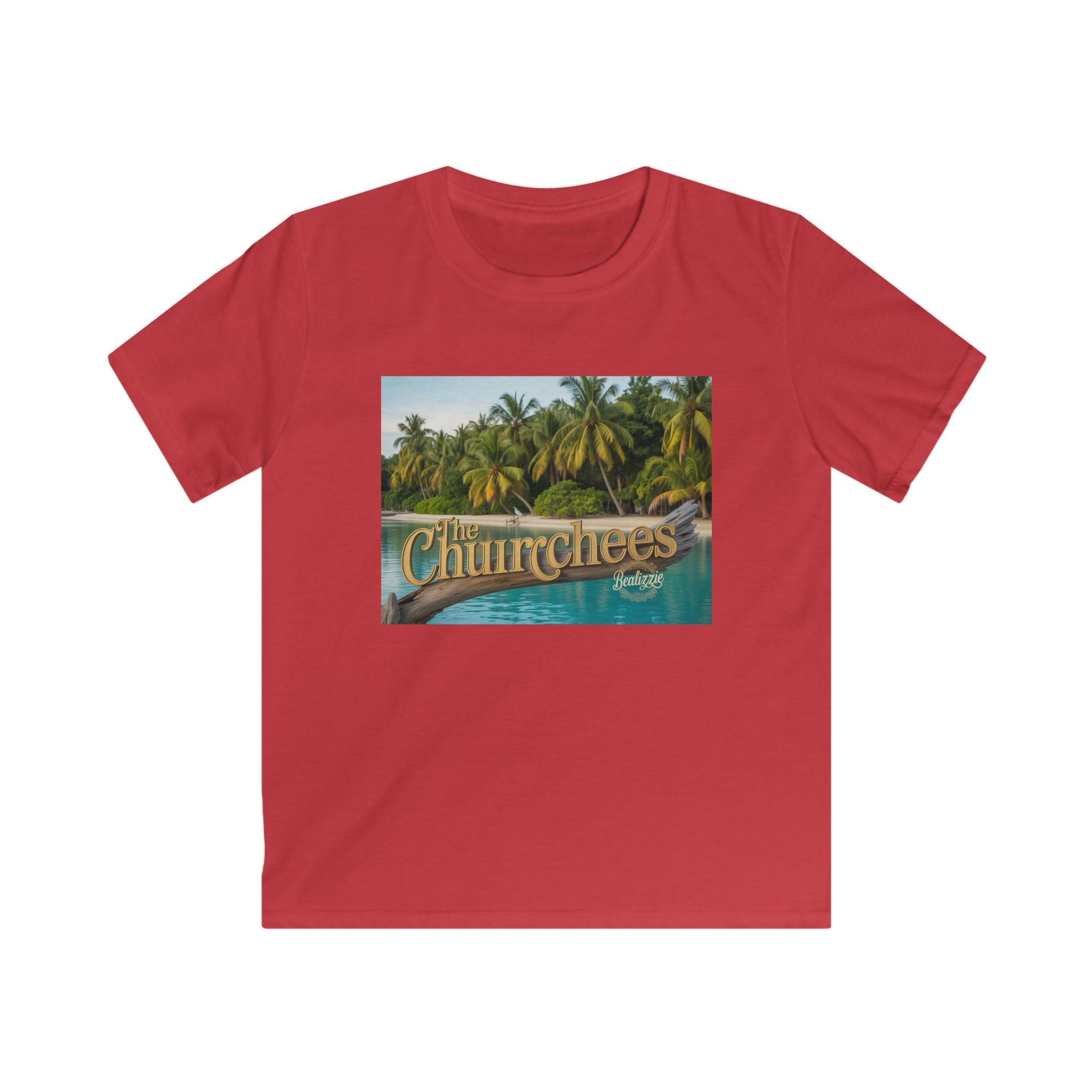 T-shirt enfant — Motif tropical « The Churchees » Plage