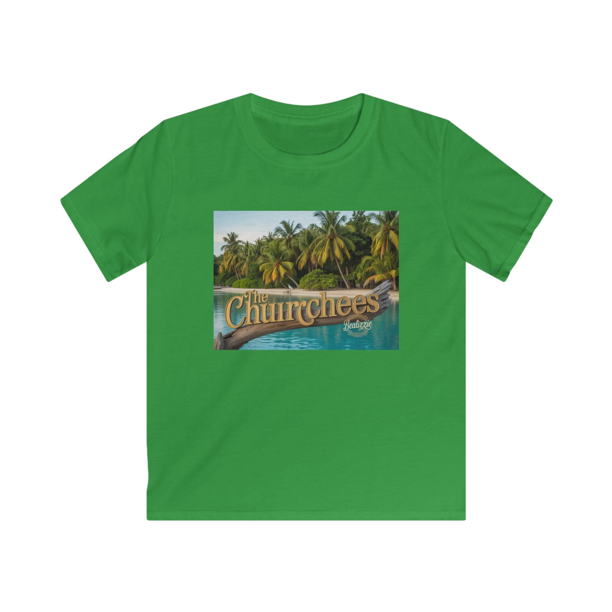 T-shirt enfant — Motif tropical « The Churchees » Plage