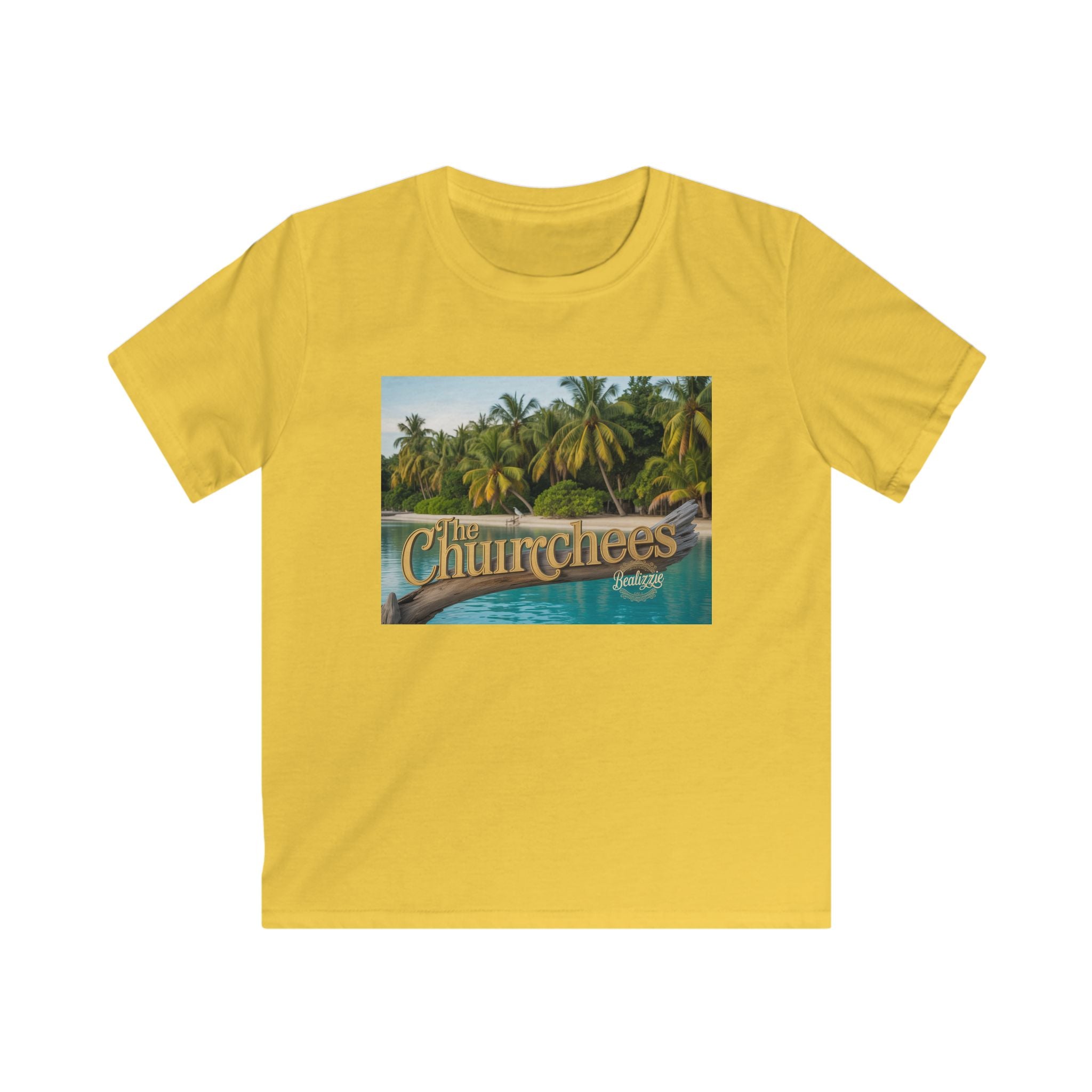 T-shirt enfant — Motif tropical « The Churchees » Plage