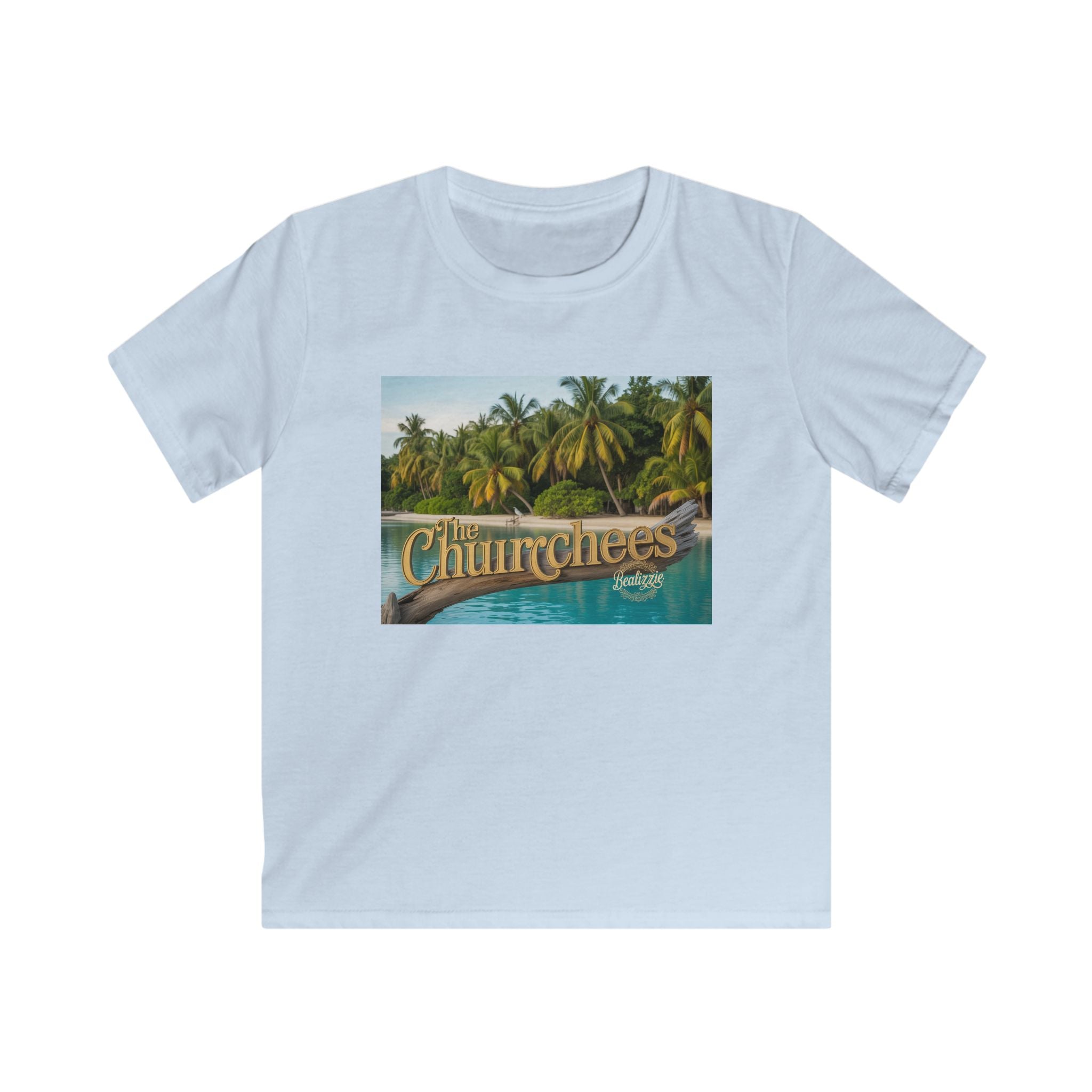 T-shirt enfant — Motif tropical « The Churchees » Plage