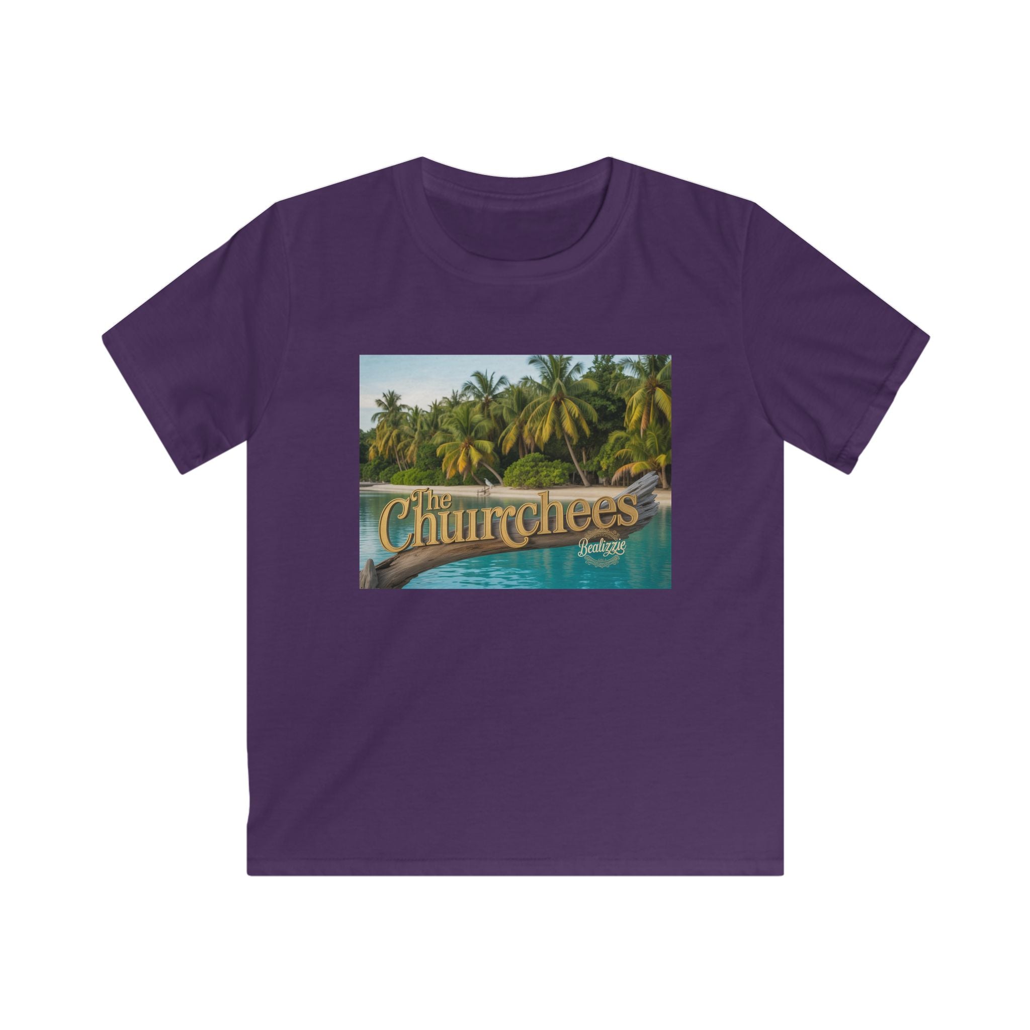 T-shirt enfant — Motif tropical « The Churchees » Plage