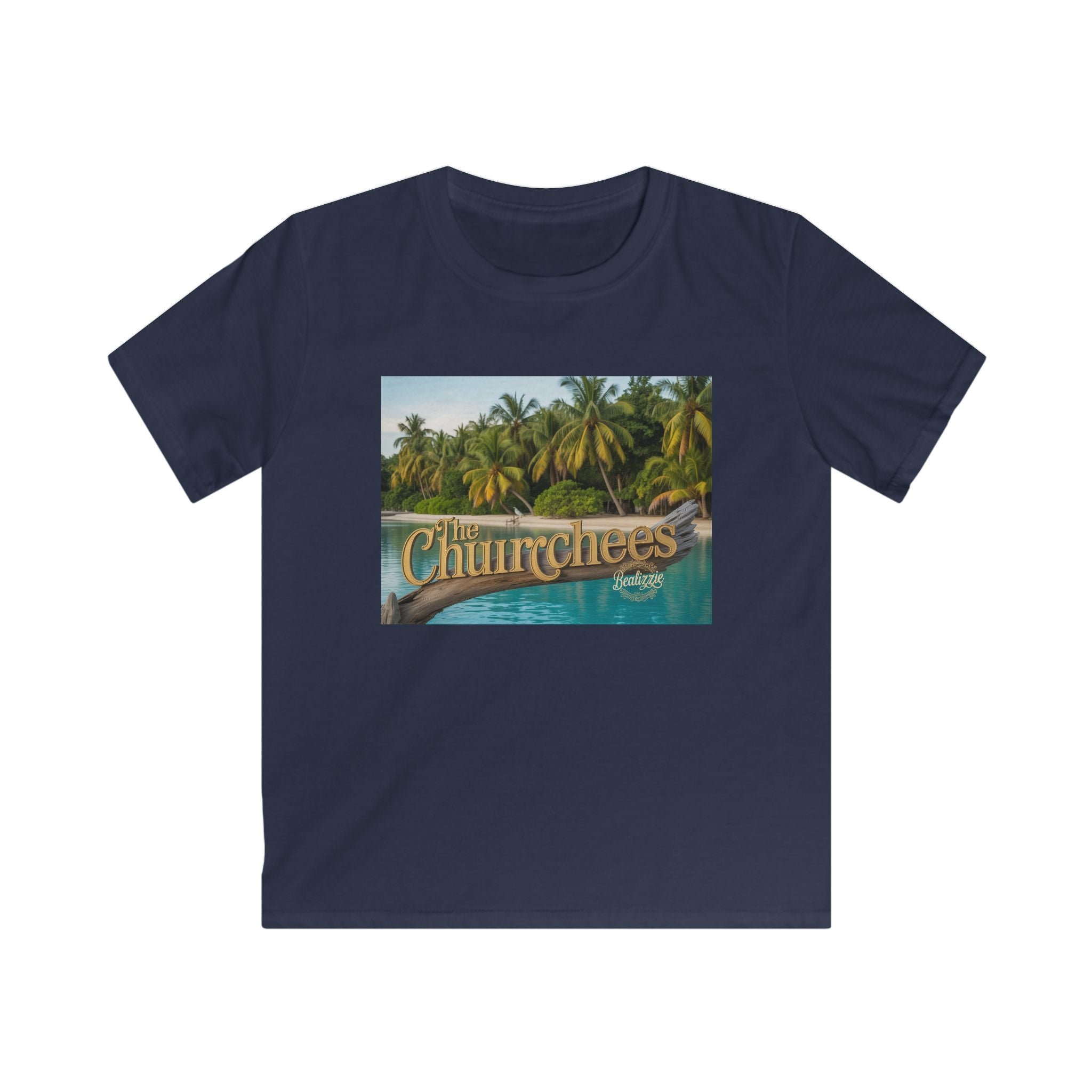 T-shirt enfant — Motif tropical « The Churchees » Plage
